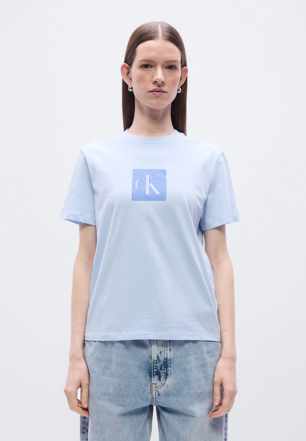 CLASSIC FIT MONOGRAM TEE - Print T-shirt - breezy blue