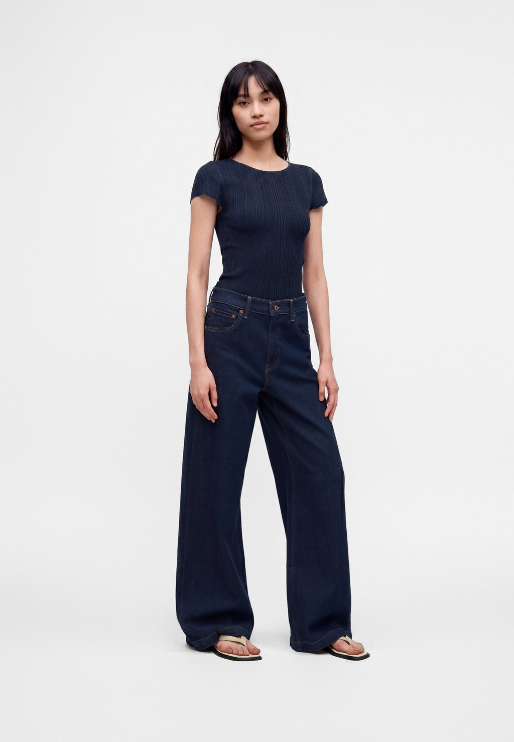 STRIDE TRENTA - Wide Leg - dark indigo