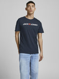 JJECORP LOGO TEE SS CREW NECK NOOS - Print T-shirt - navy blazer