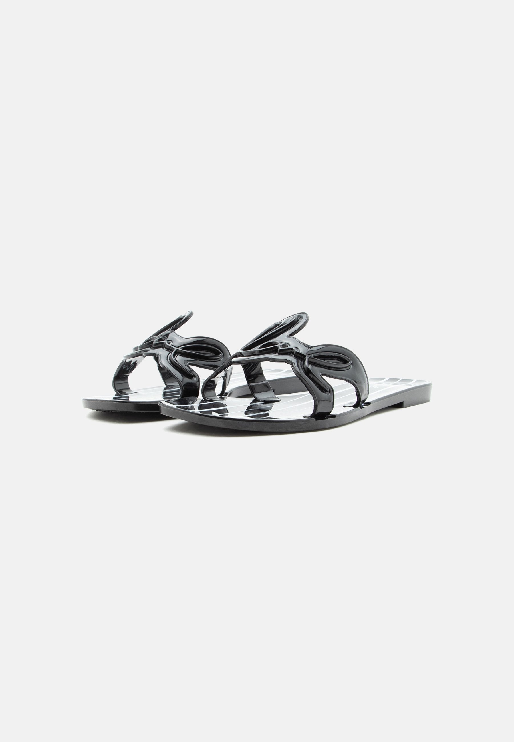 SIGNATURE STRIPES - Mules - black/white