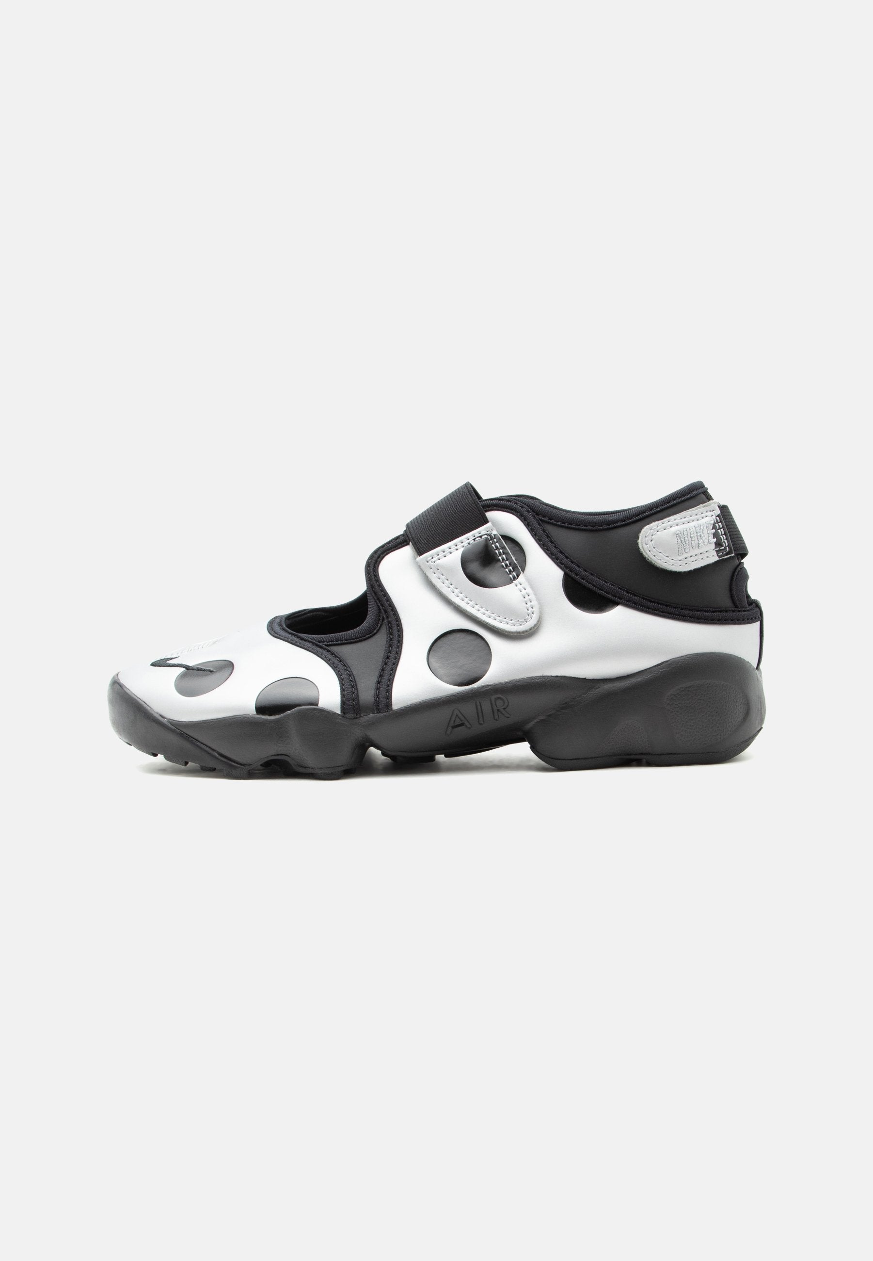 AIR RIFT DOT - Ankle strap ballet pumps - black/metallic silver-coloured
