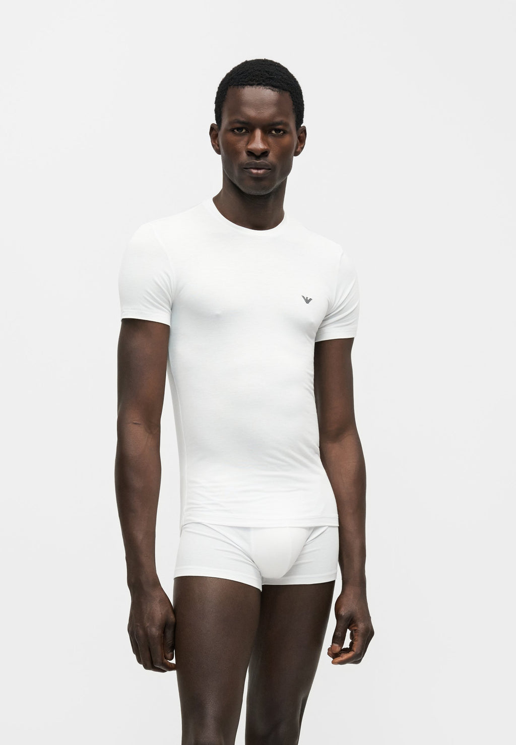CREW NECK 2 PACK - Undershirt - black/white