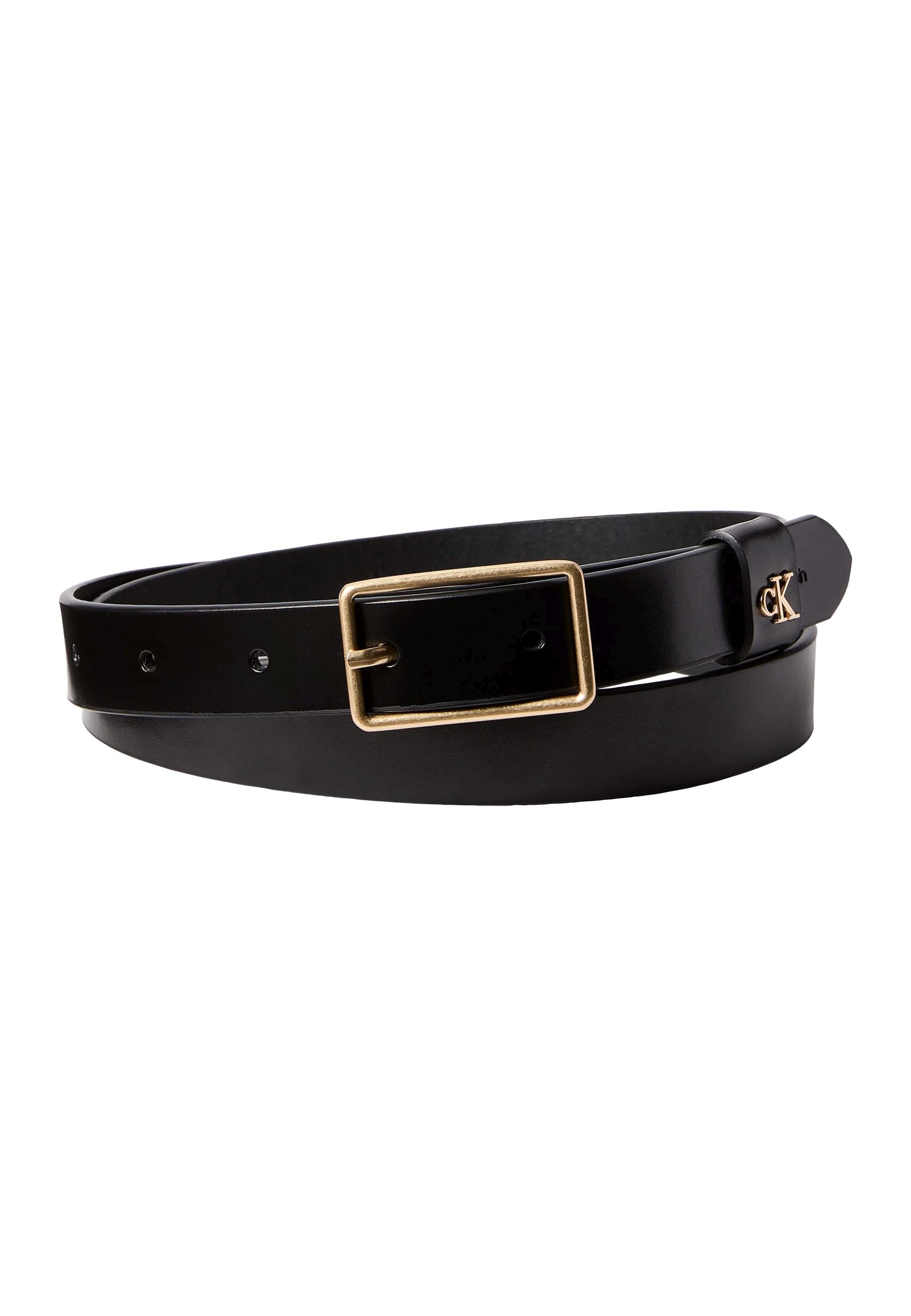 CLASSIC BUCKLE - Belt - black/antique light gold-coloured