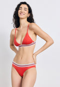 GLOBAL STRIPE TRIANGLE BIKINI TOP - Bikini top - fireworks