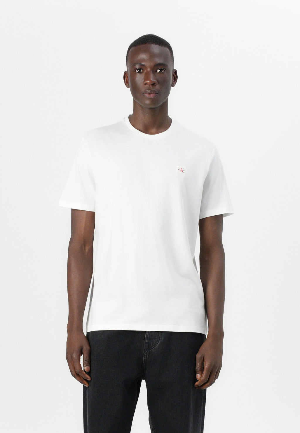 SS BADGE TEE 2PK - Basic T-shirt - black/bright white