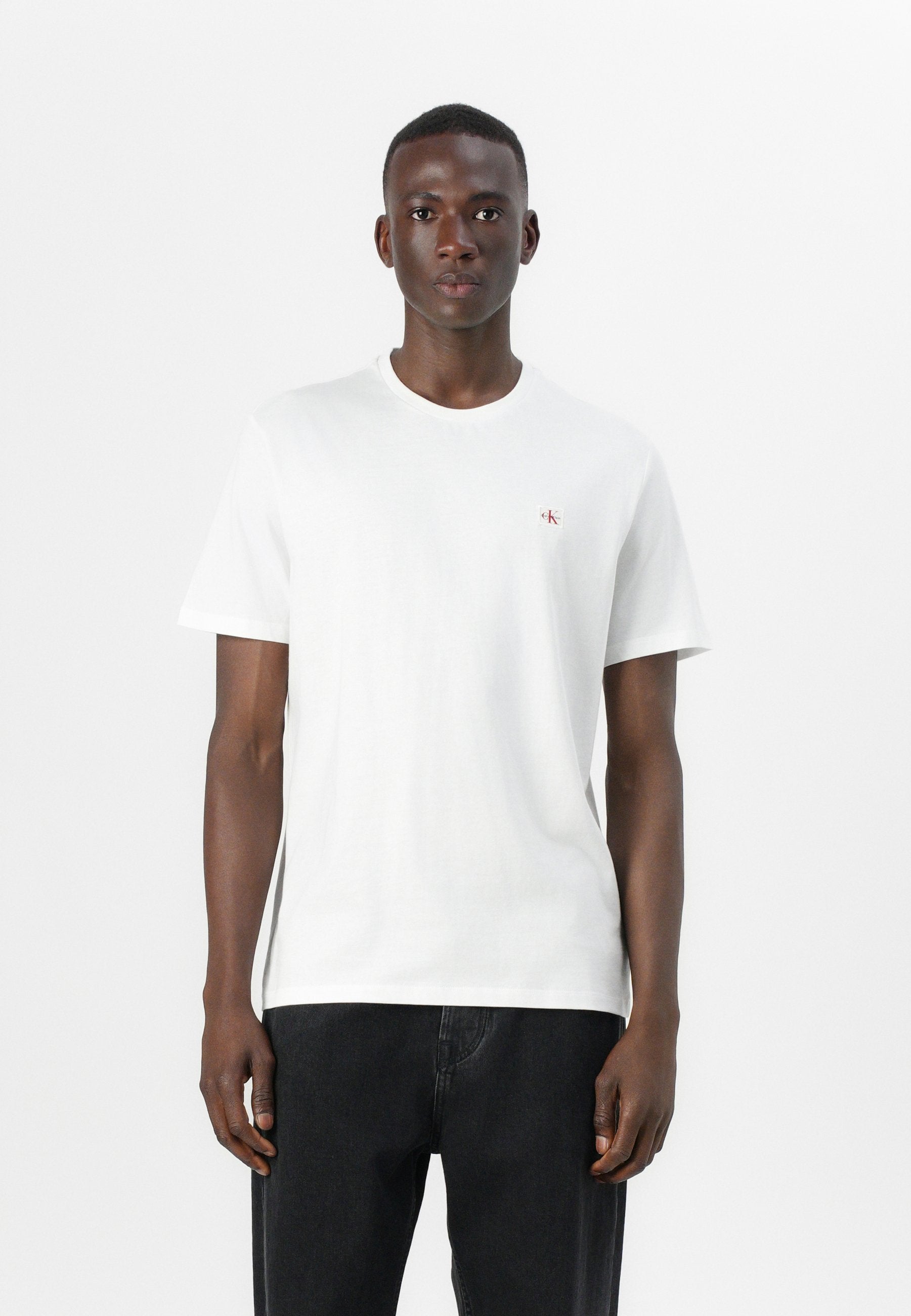 SS BADGE TEE 2PK - Basic T-shirt - black/bright white