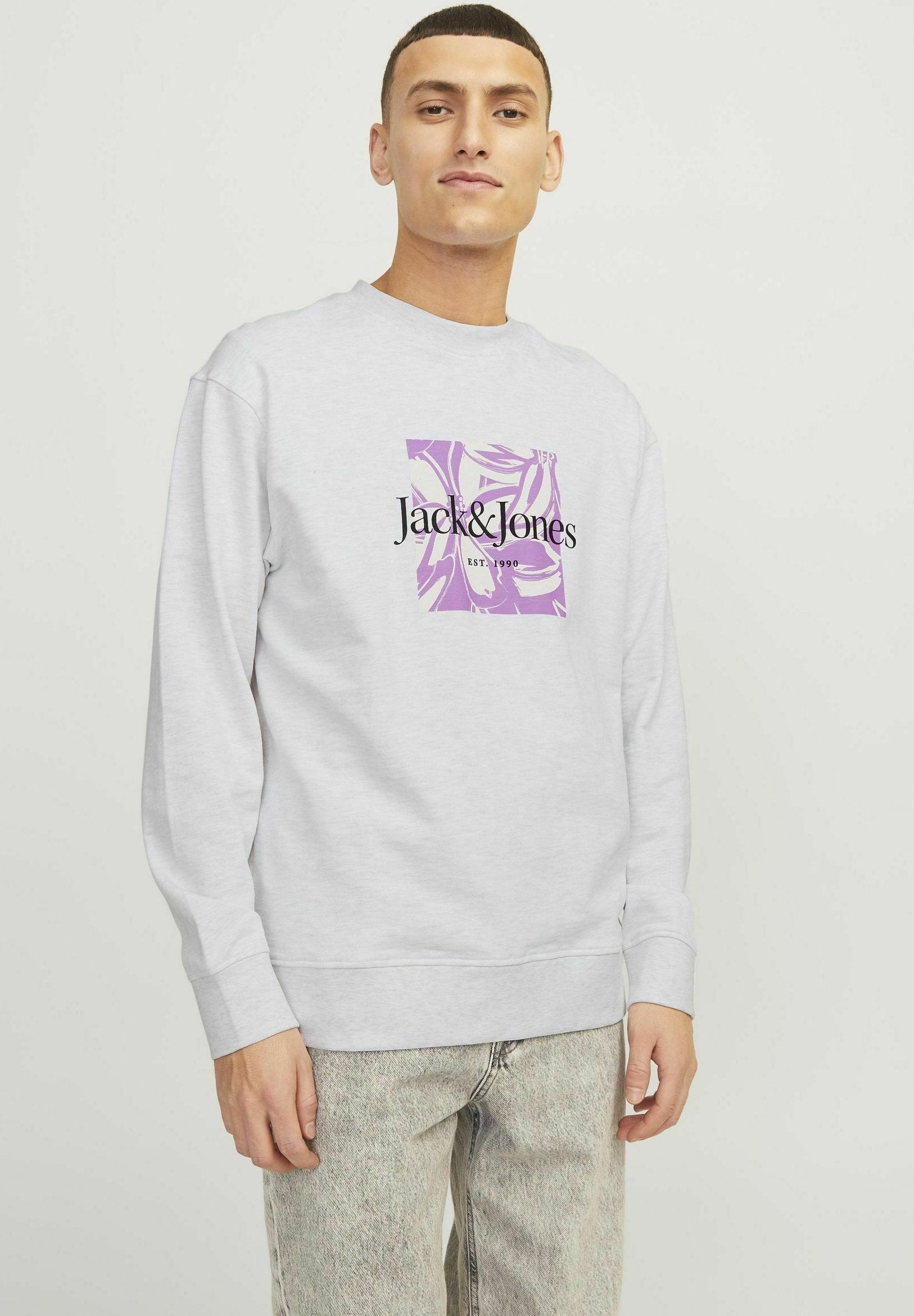 Sweat Printed Sweat - Sweatshirt - white melange