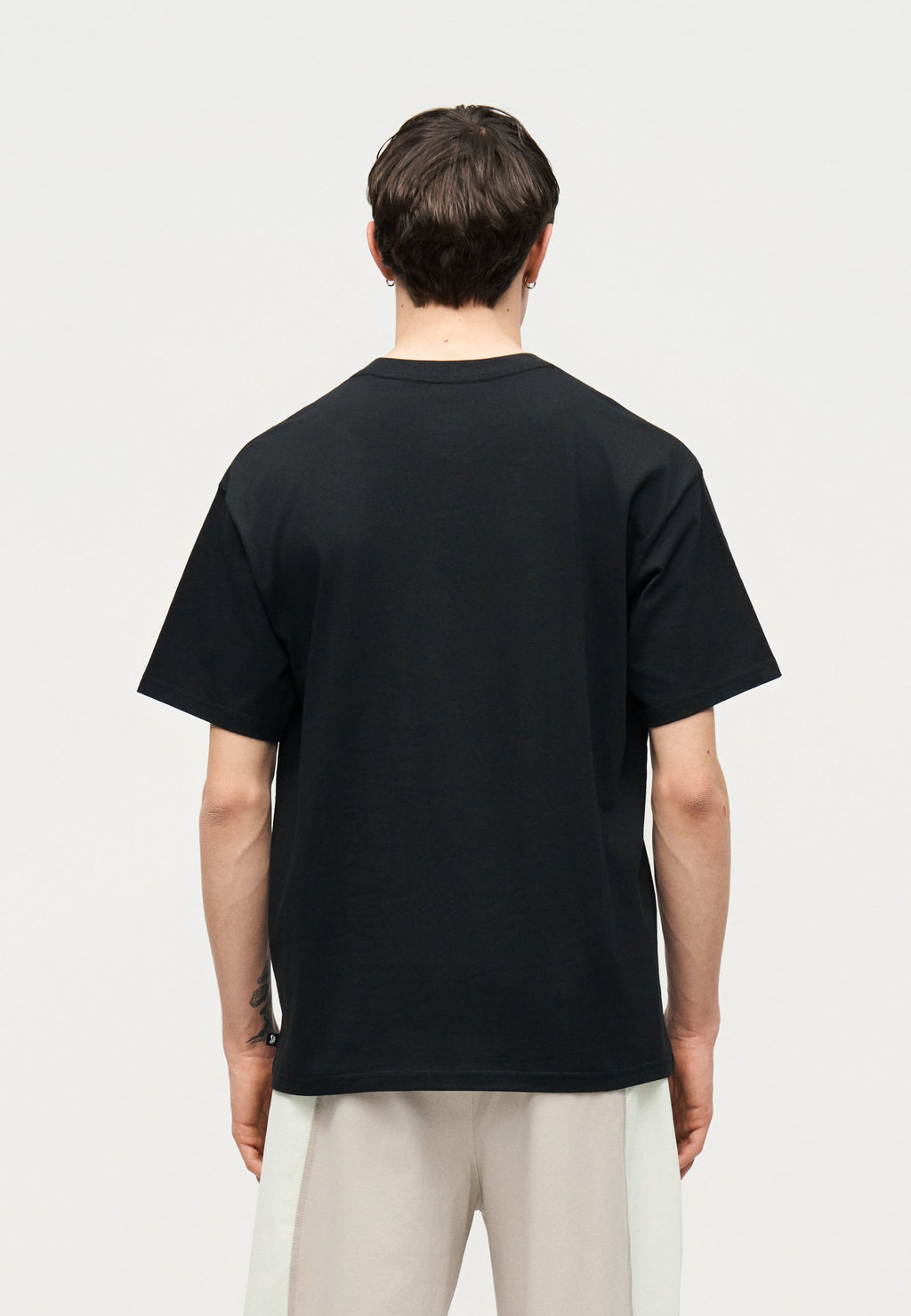 TEE LOGO UNISEXE - T-shirt basique - noir/lait de coco
