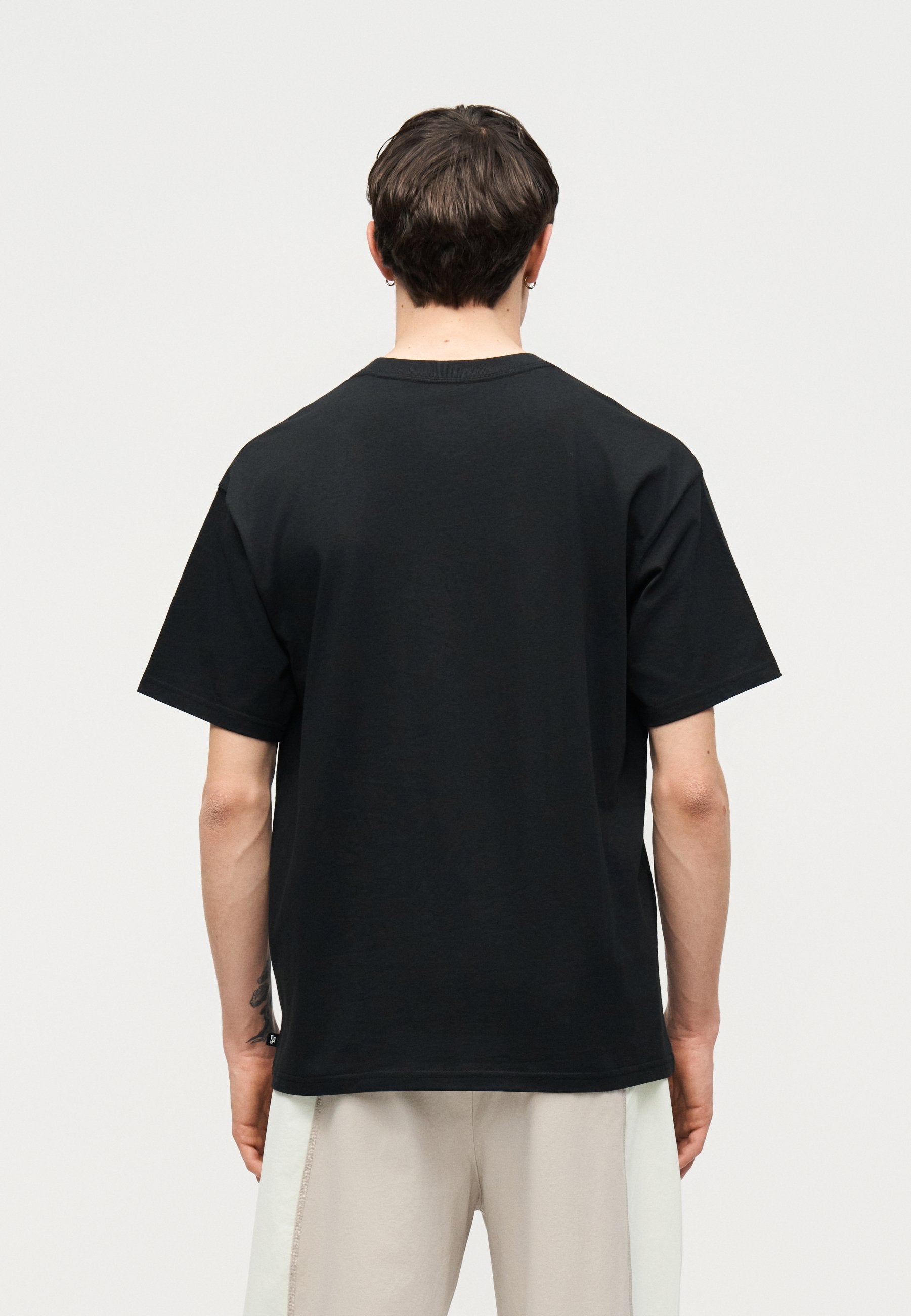 TEE LOGO UNISEXE - T-shirt basique - noir/lait de coco
