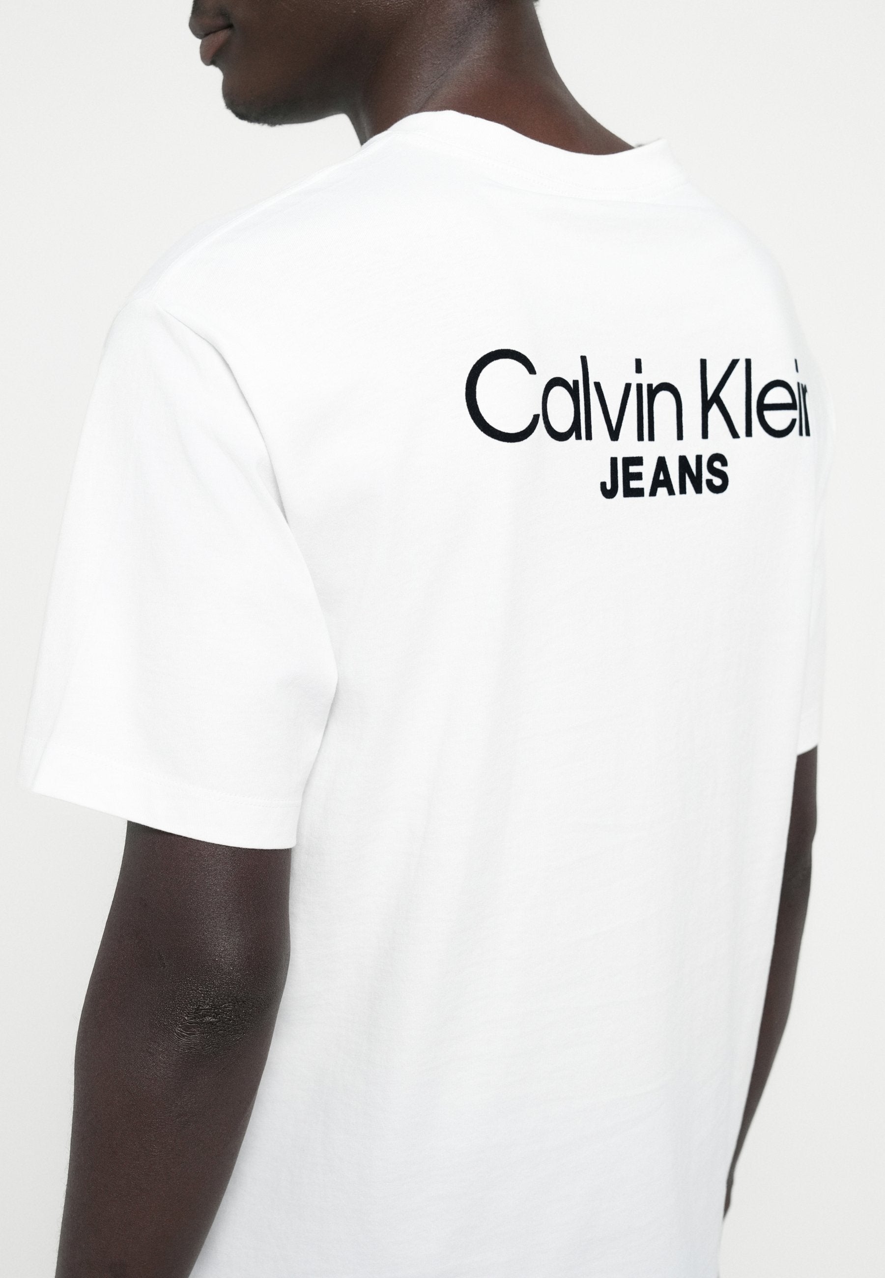 LOGO BACK PRINT UNISEX - Print T-shirt - brilliant white
