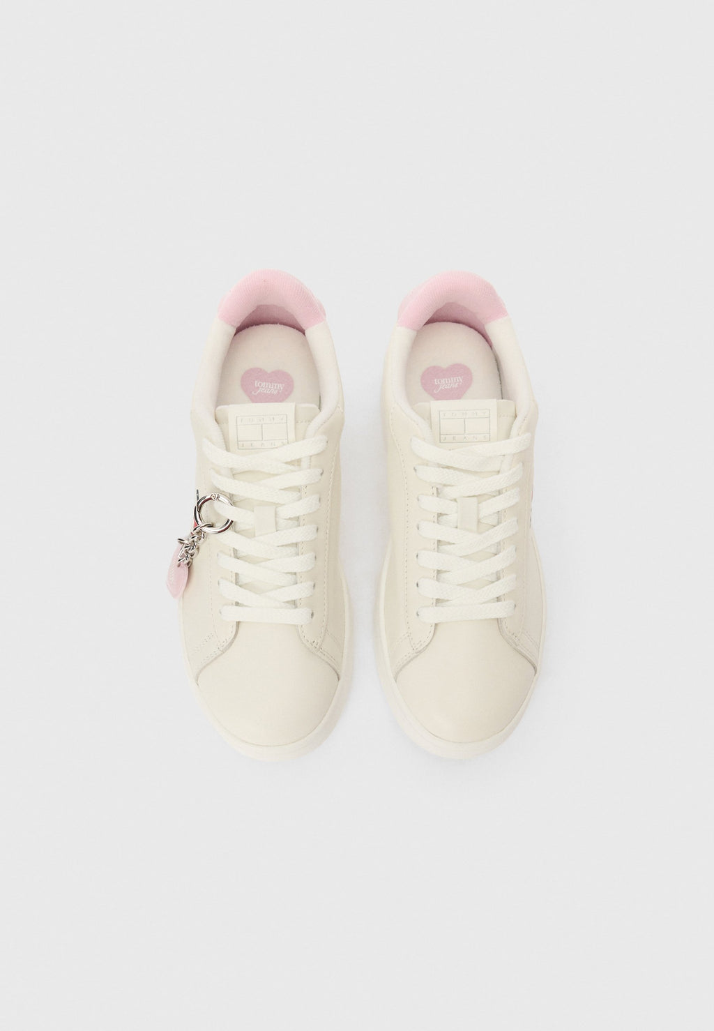 ARCHIVE COURT HEART CHARM LEATHER TRAINERS - Trainers - ecru