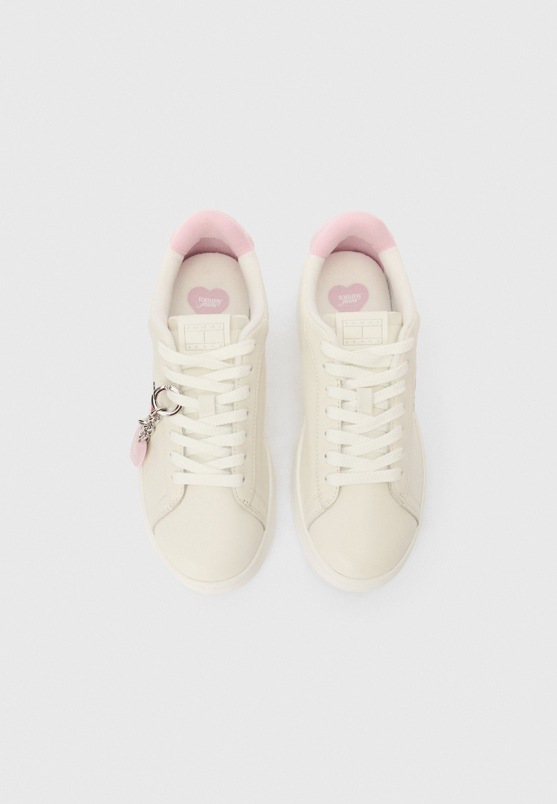 ARCHIVE COURT HEART CHARM LEATHER TRAINERS - Trainers - ecru