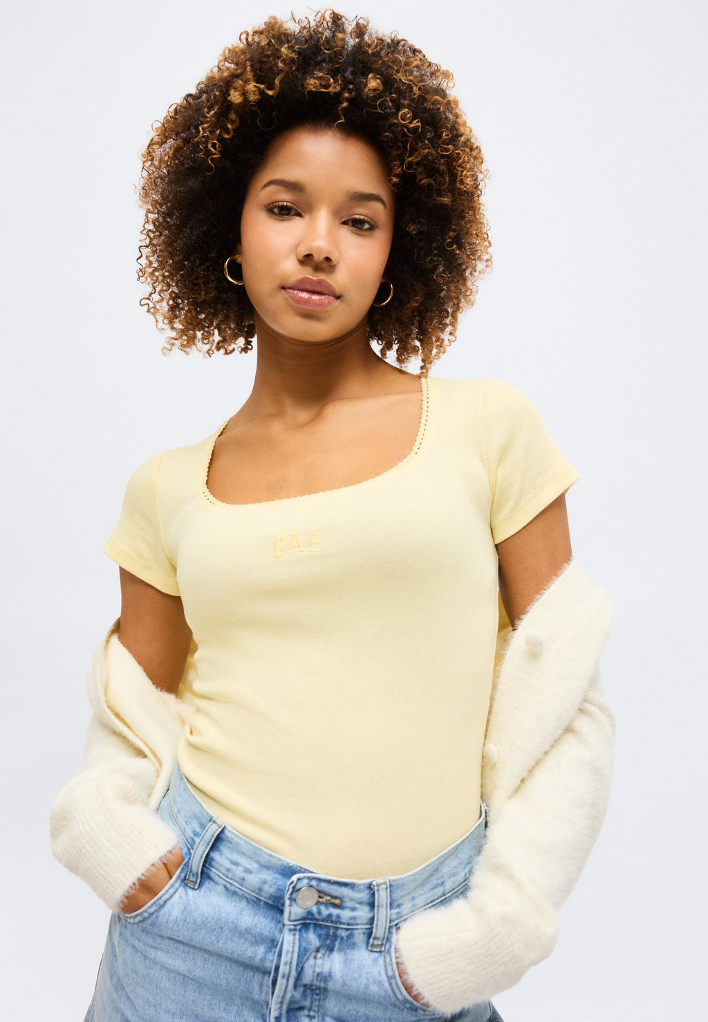 LOGO HORSESHORE - Basic T-shirt - yellow