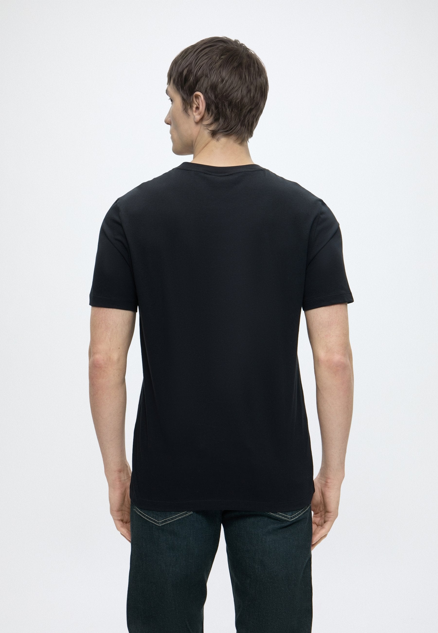 DIRUNN - Print T-shirt - black