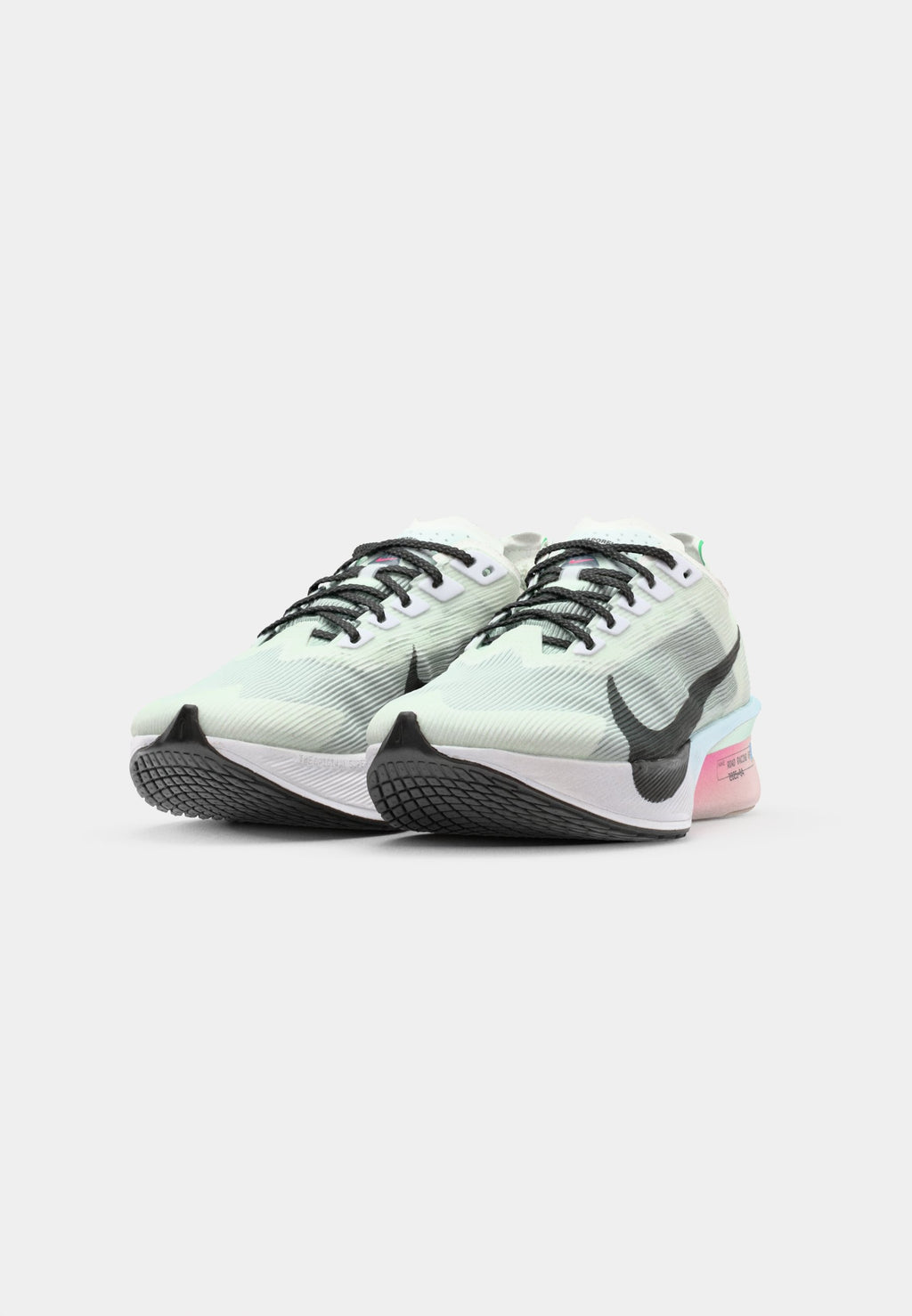 VAPORFLY 4 - Road running shoes - white/black/hyper pink/mint foam/silt red/glacier blue