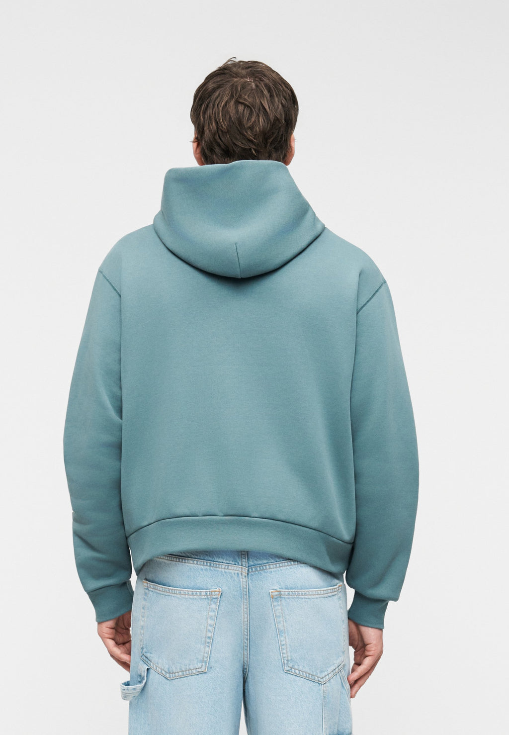 LOGO UNISEX - Kapüşonlu Üst - mineral gri/beyaz