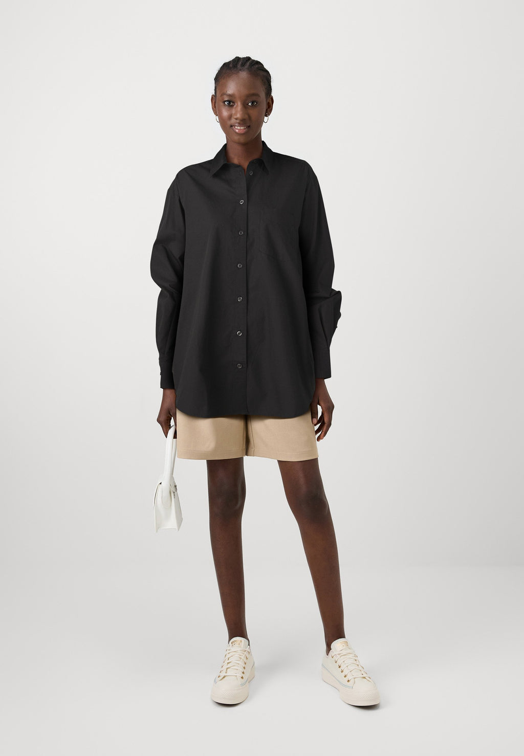 THE BIG SHIRT - Button-down blouse - black