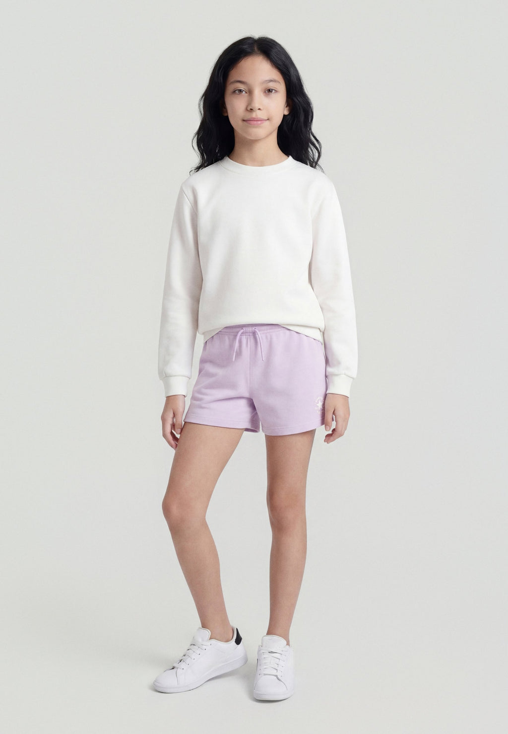 GRAPHIC SHORT - Tracksuit bottoms - lavender latte