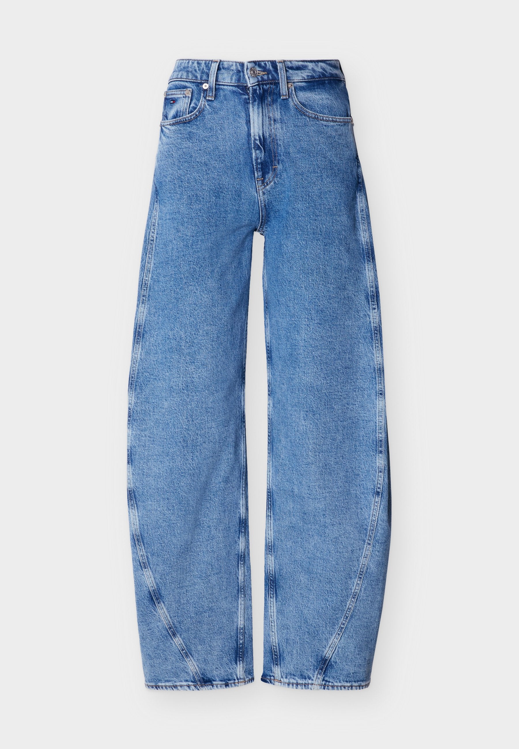 MID RISE TWIST SEAM BARREL LEG JEANS - Loose Jeans - denim medium
