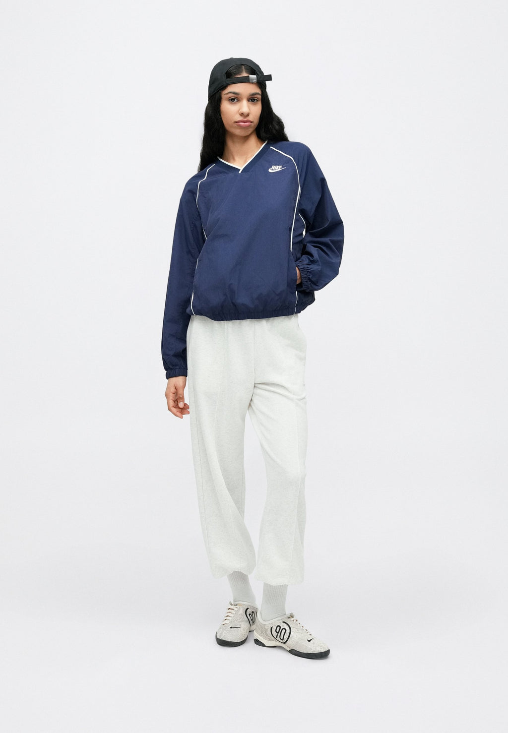 Tracksuit bottoms - birch heather/white/black