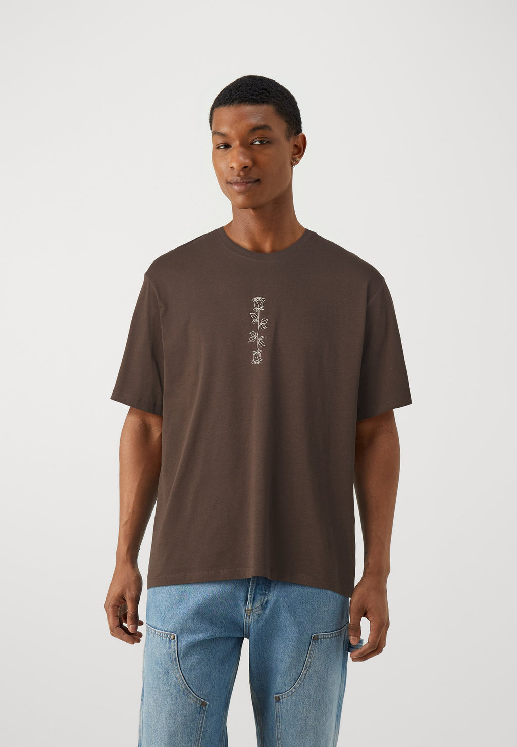JJWOLFIE 5 PACK - Print T-shirt - chocolate brown /white/moonbeam/black