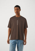 JJWOLFIE 5 PACK - Print T-shirt - chocolate brown /white/moonbeam/black