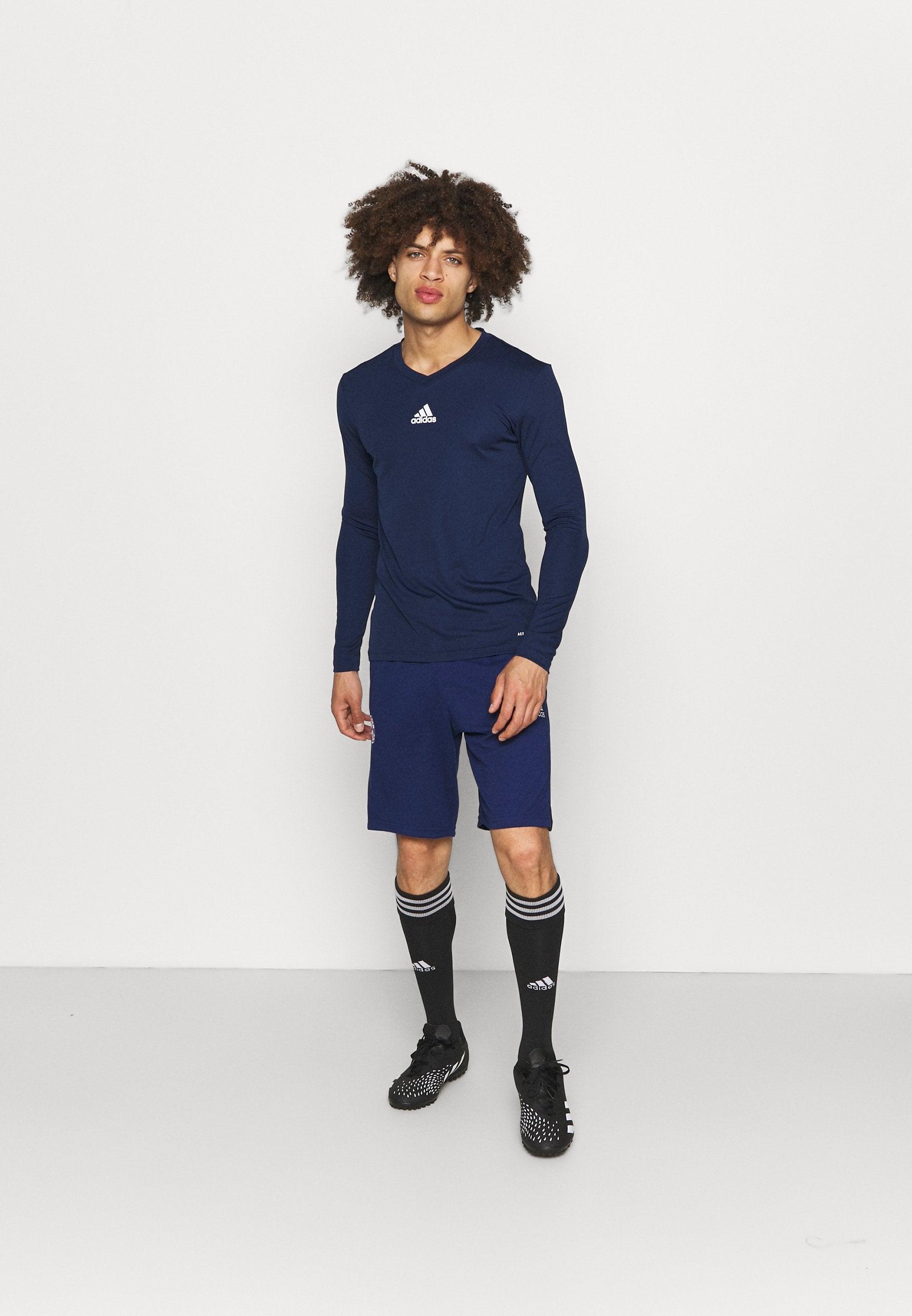 TEAM BASE TEE - Long sleeved top - dark blue
