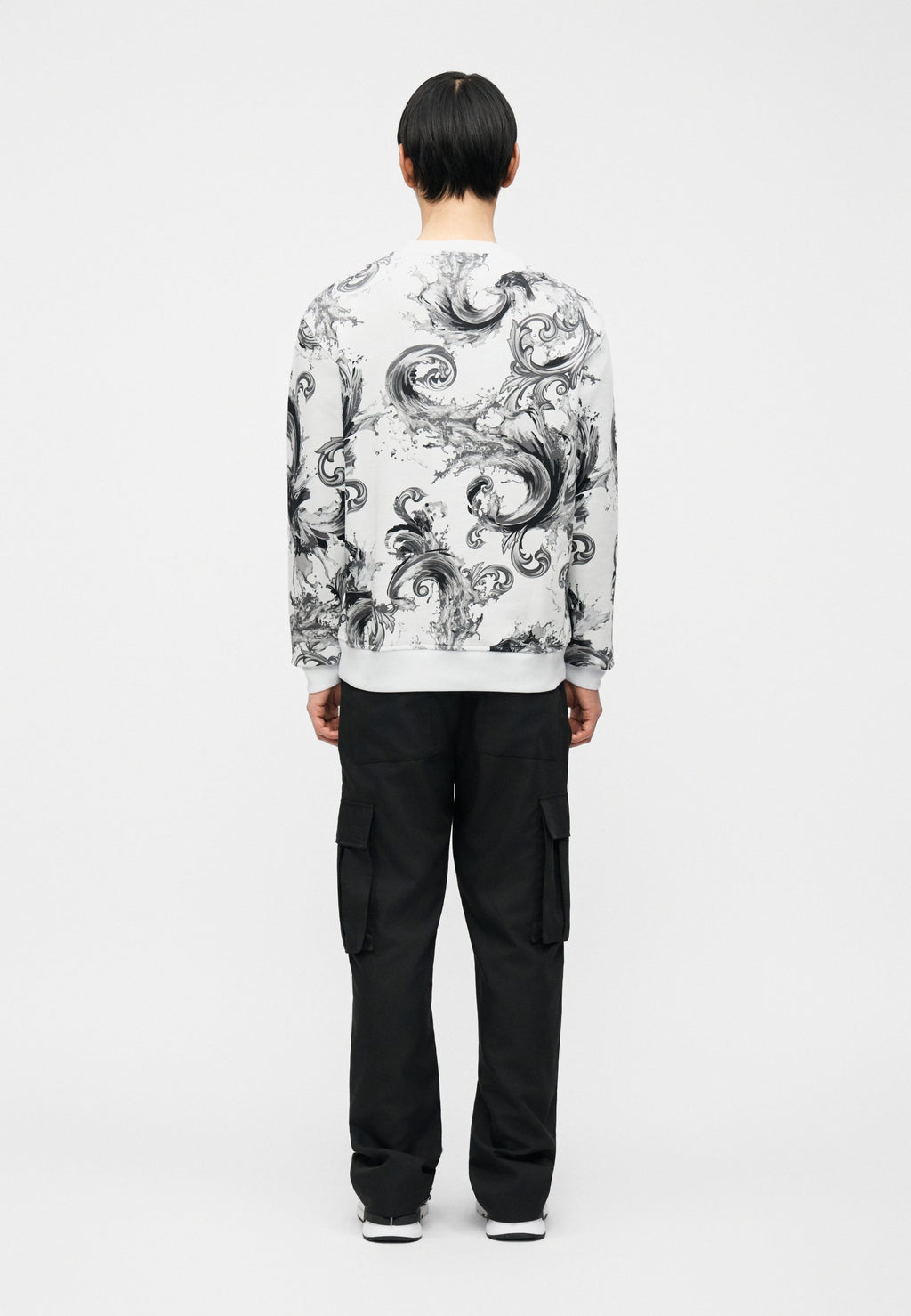 ALL OVER - Sweat-shirt - blanc/graphite