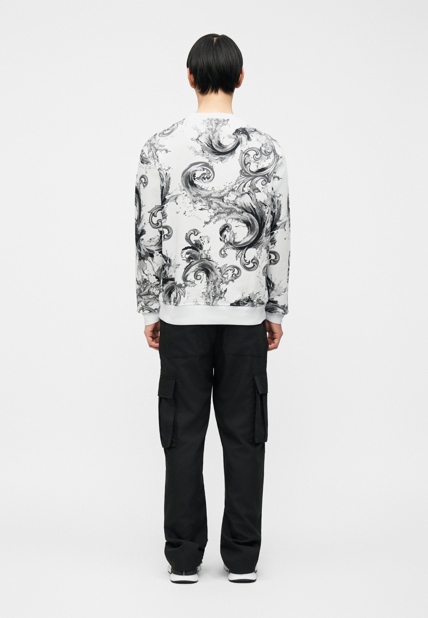 ALL OVER - Sweat-shirt - blanc/graphite