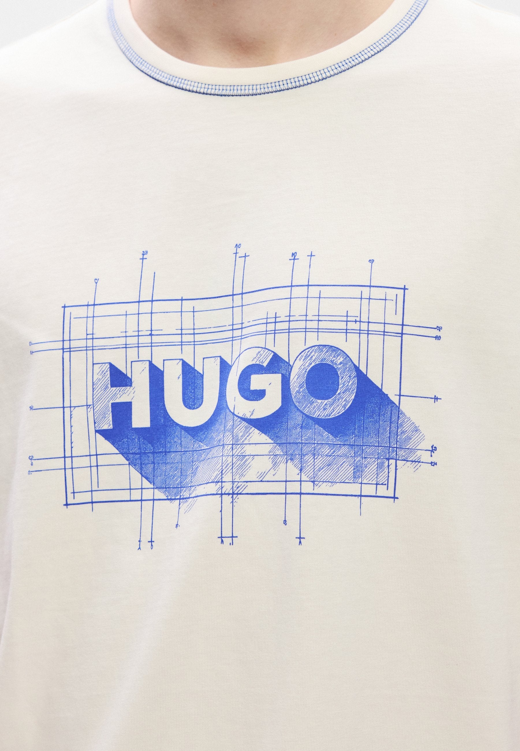 NOTHAL - Print T-shirt - open white