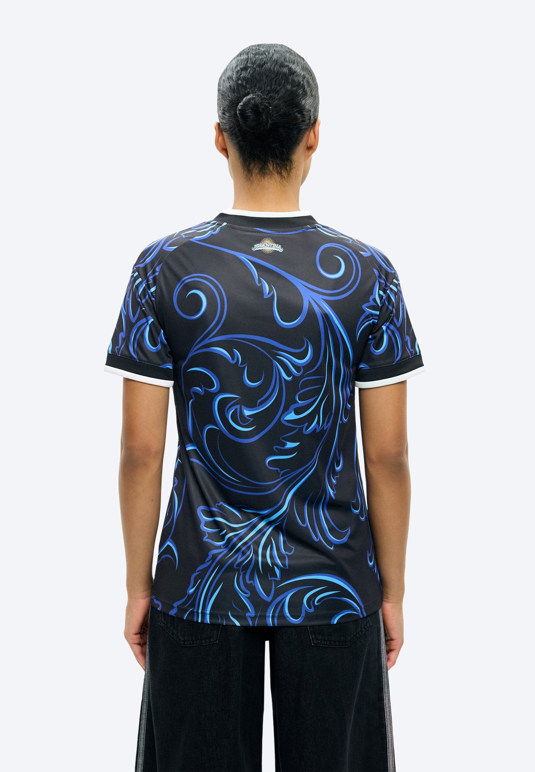 MAILLOT DE PRÉPARATION ARGENTINE 26 EXTÉRIEUR - T-shirt de sport - black/lucid blue/blue burst
