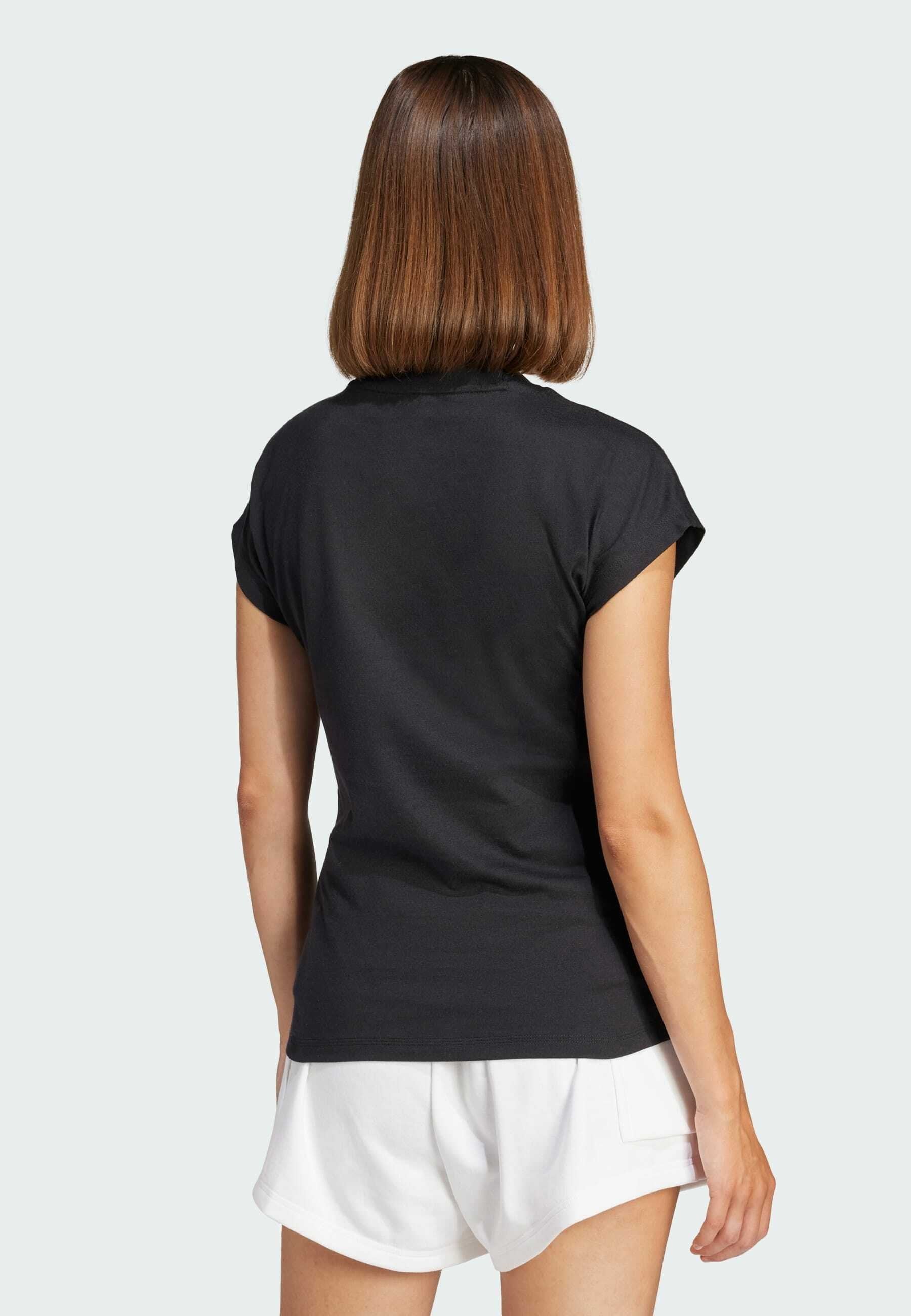 ESSENTIALS LINEAR COTTON - T-shirt basique - black white