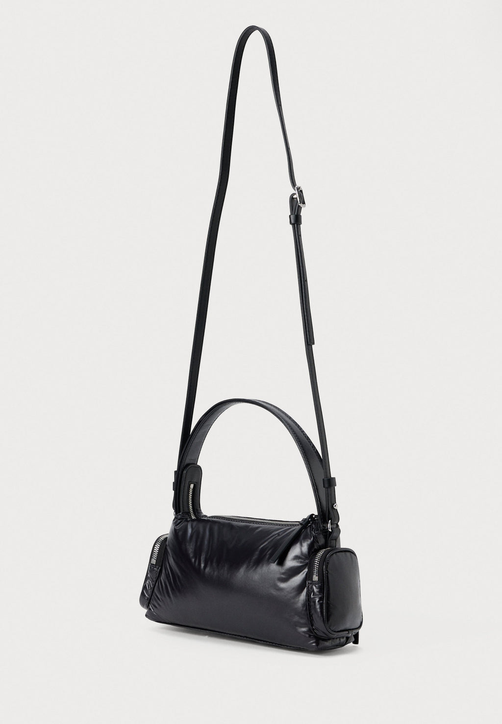 POCKET SHINY SMALL BAG - Handbag - black