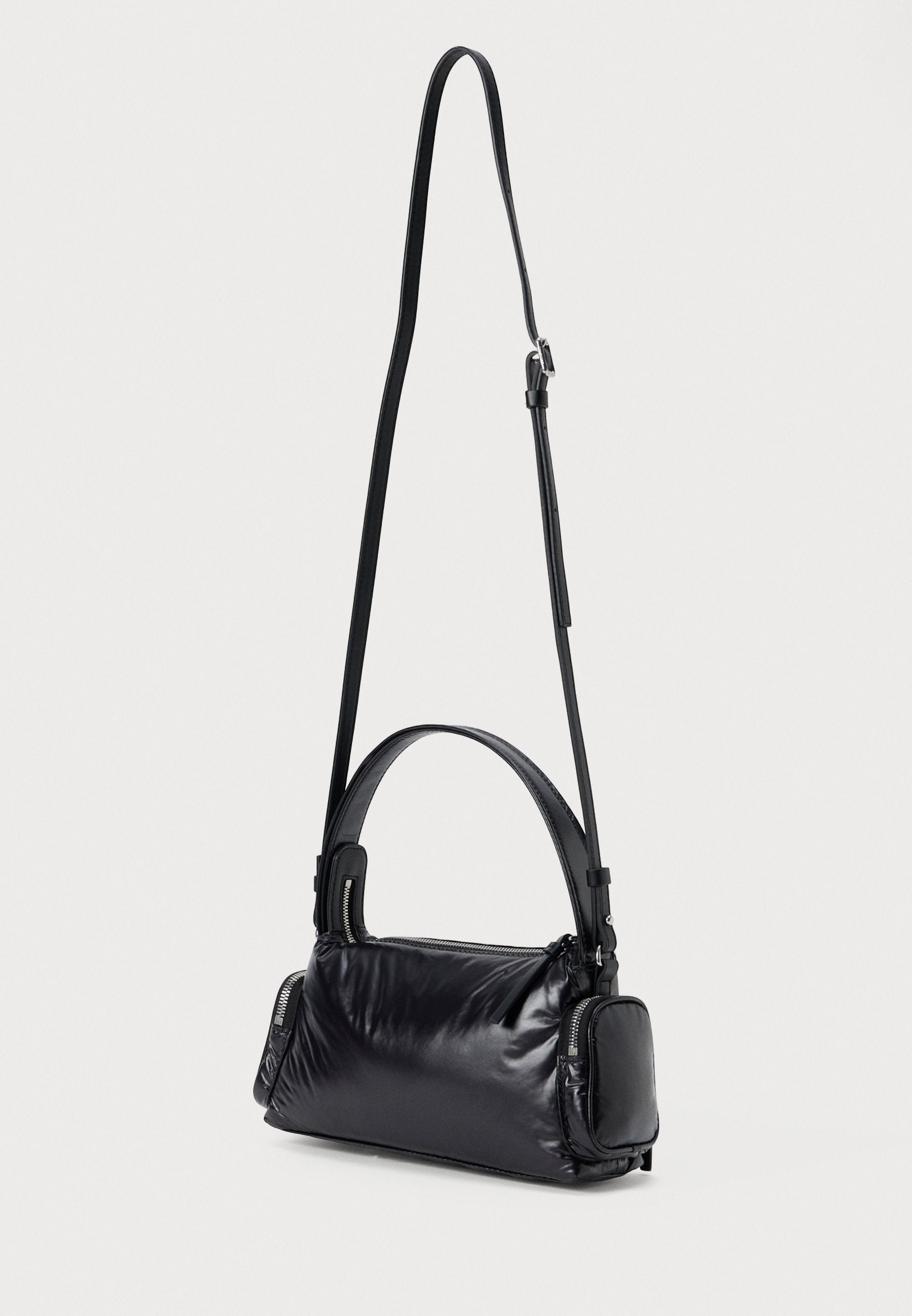 POCKET SHINY SMALL BAG - Handbag - black