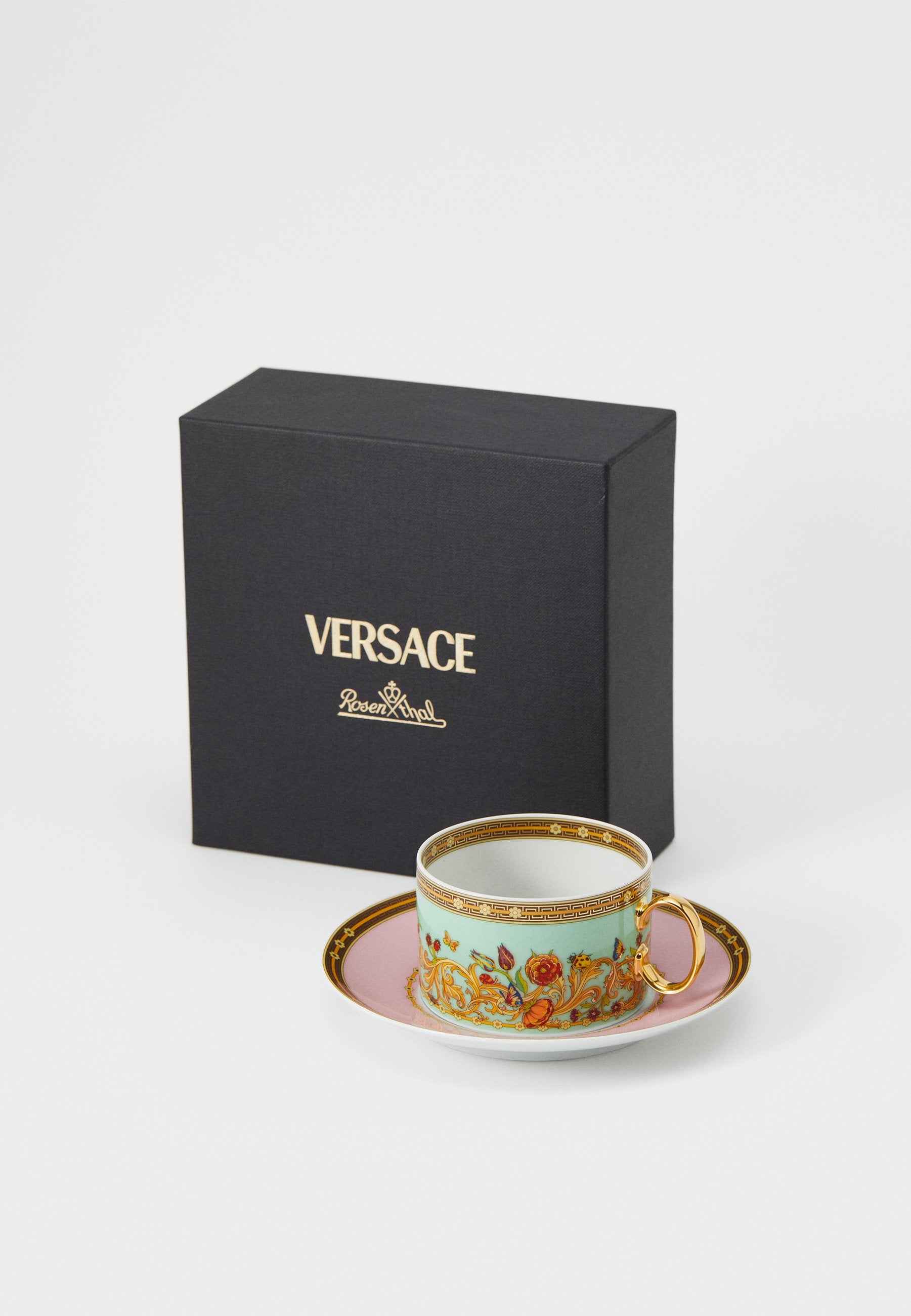 CUP SAUCER 4 LOW SET - Saucer - white/multicoloured