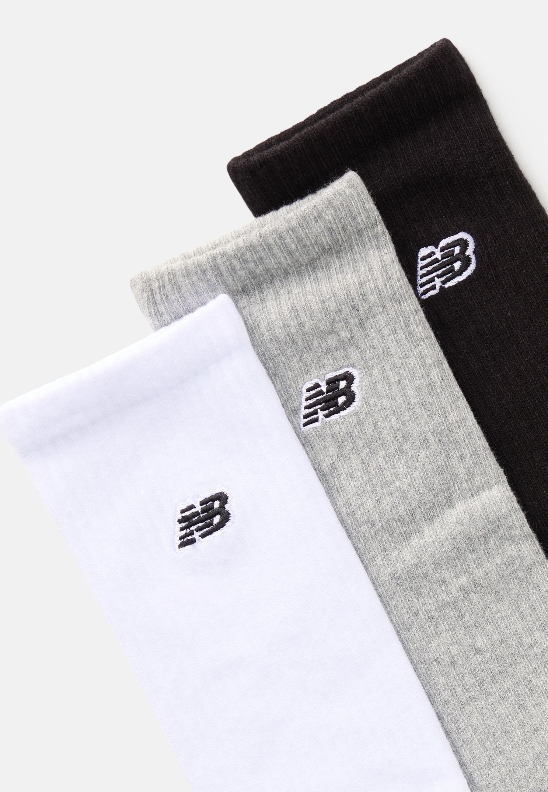 LOT DE 3 PAIRES DE CHAUSSETTES UNISEX PATCH LOGO - Chaussettes - white/grey/black