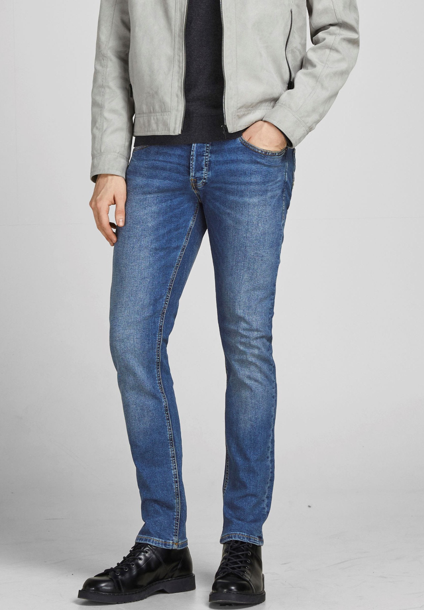 Dar kesim JJIGLENN JJORIGINAL SQ 031 NOOS - Dar kesim kot pantolon - mavi denim