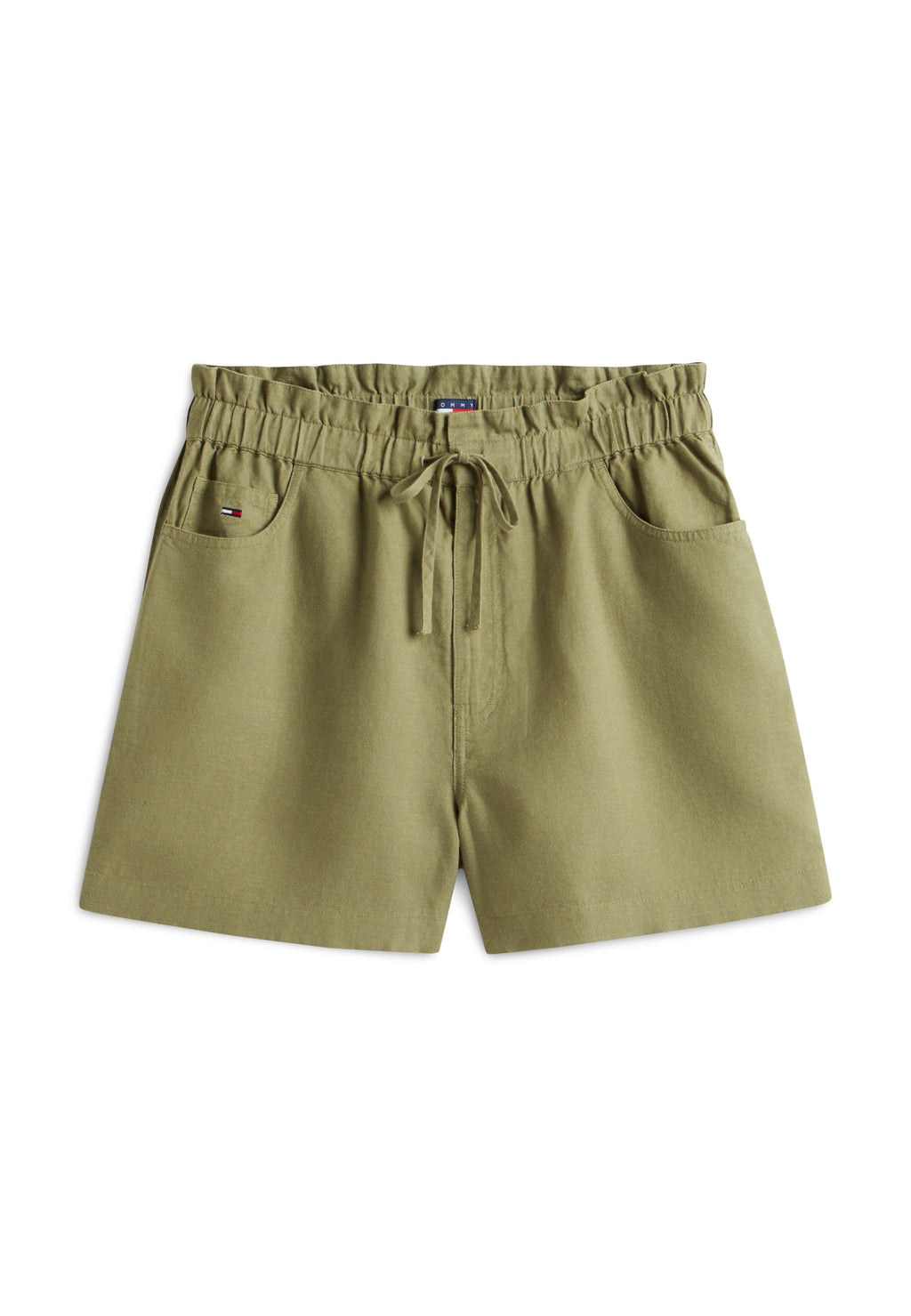 LINEN BLEND FIVE-POCKET SHORTS - Shorts - bay leaf