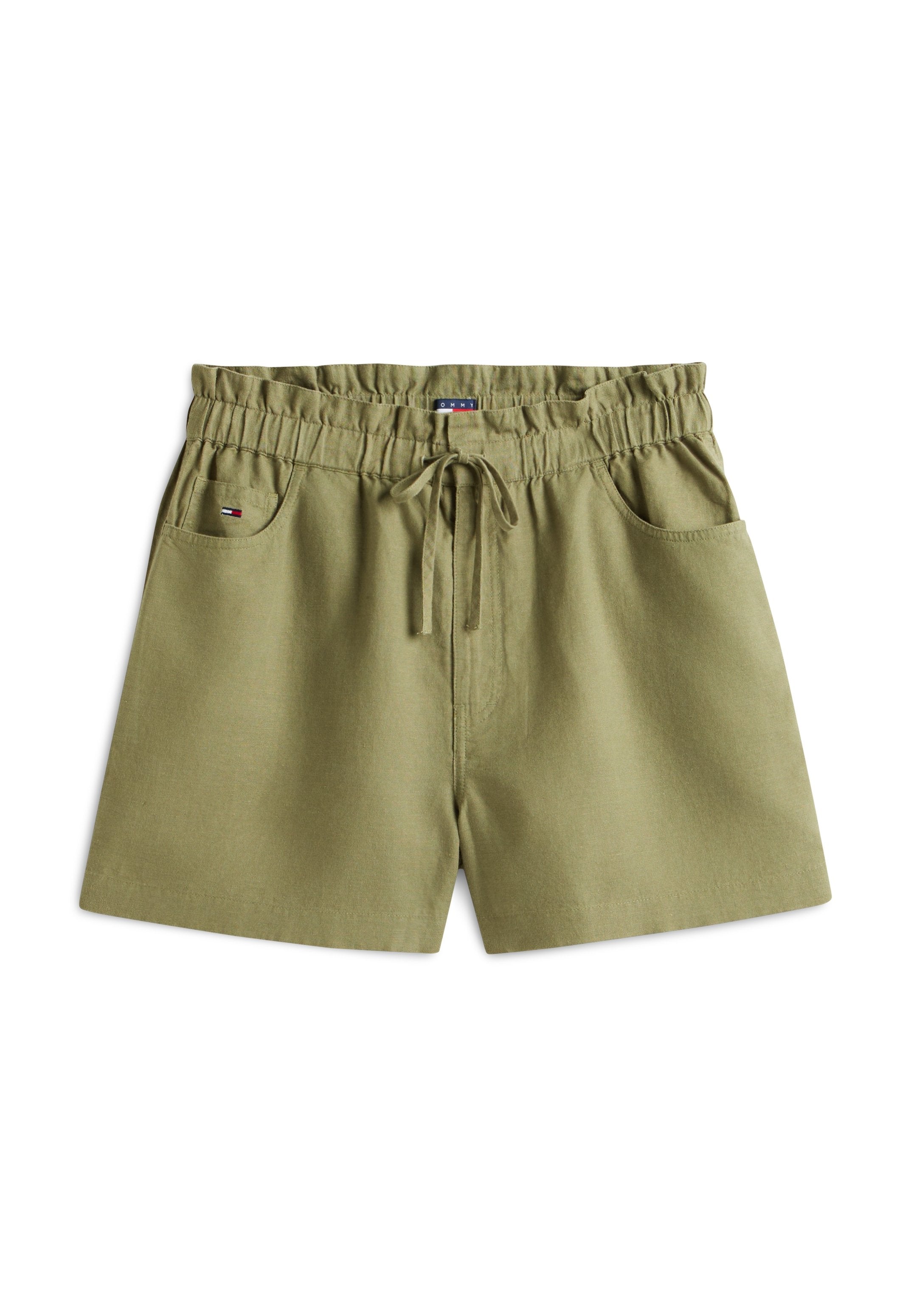 LINEN BLEND FIVE-POCKET SHORTS - Shorts - bay leaf