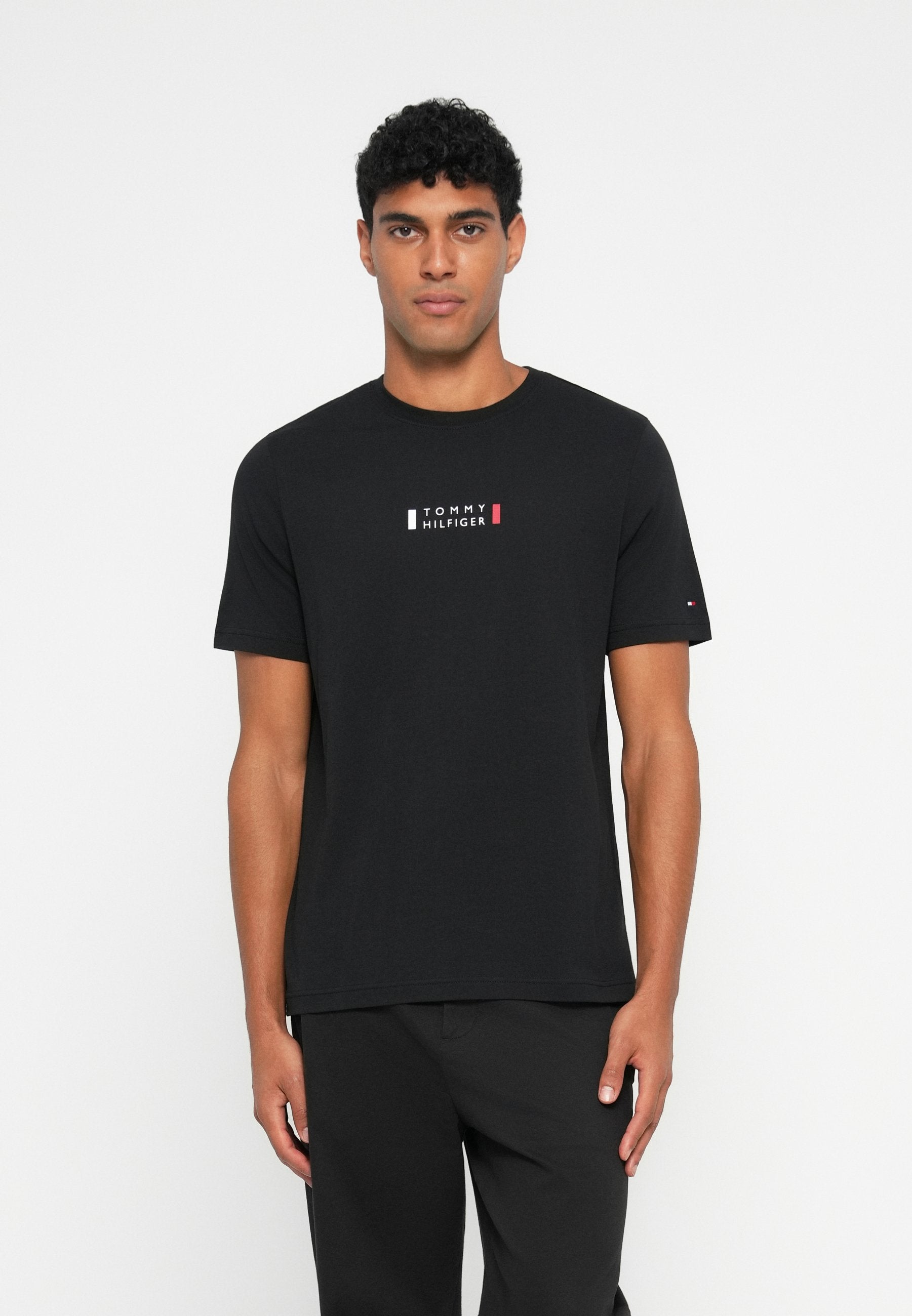 BRAND LOVE SMALL CENTER TEE - Basic T-shirt - black