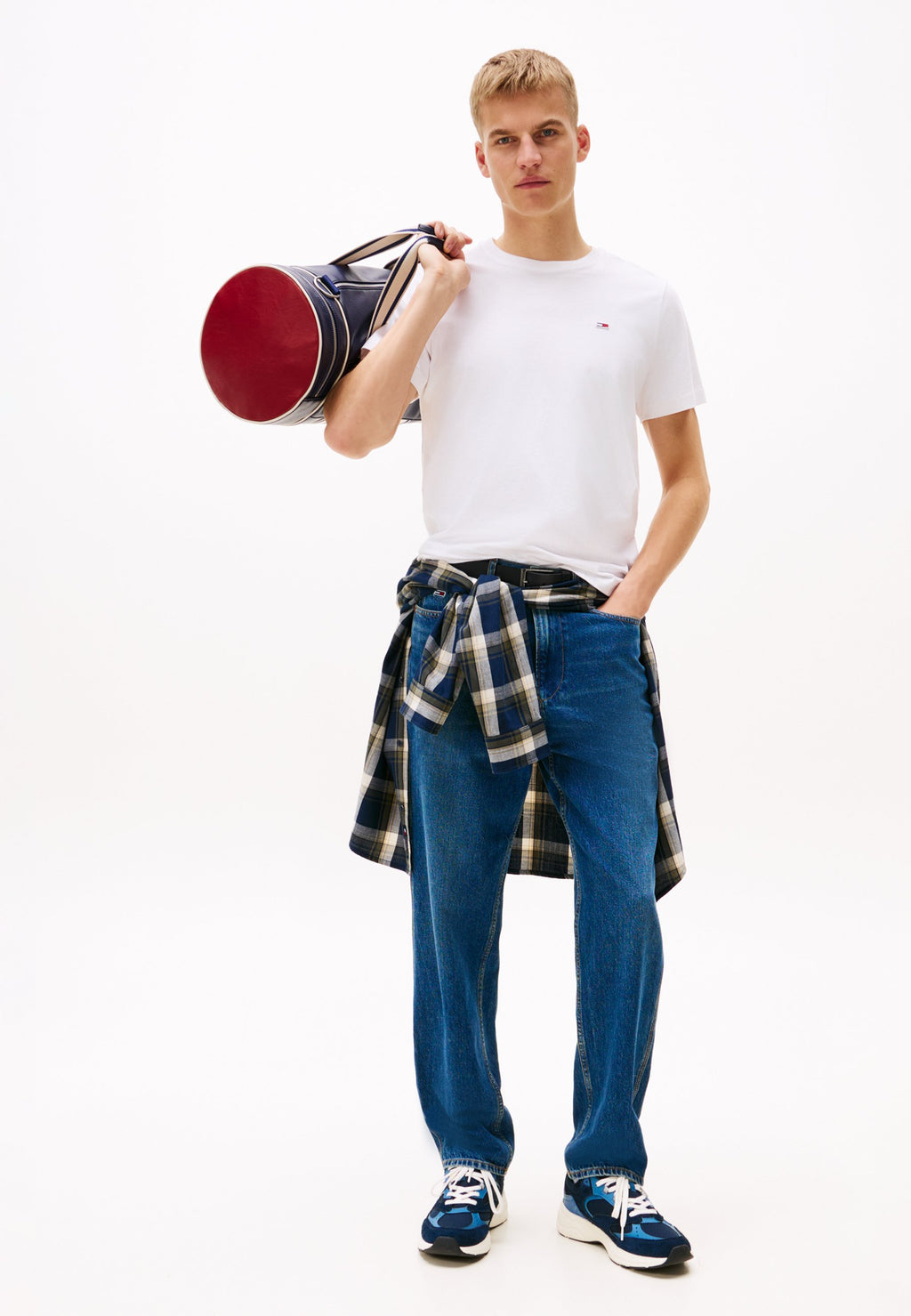 CLASSIC C NECK - Basic T-shirt - white