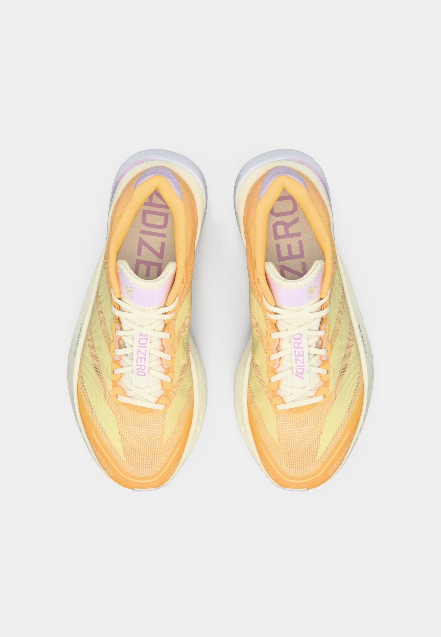 ADIZERO BOSTON - Road running shoes - ice tangerine/ice gold-coloured metallic/ice lavender