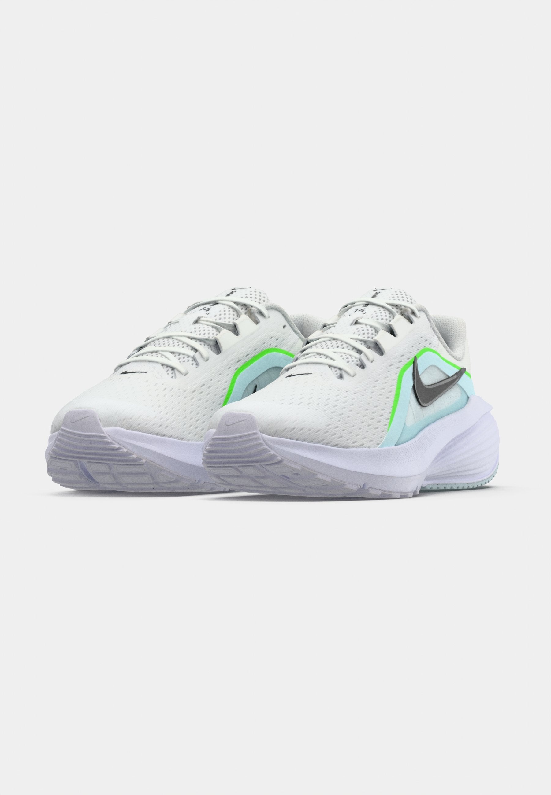 DOWNSHIFTER 14 - Road running shoes - white/black/glacier blue/green strike/anthracite