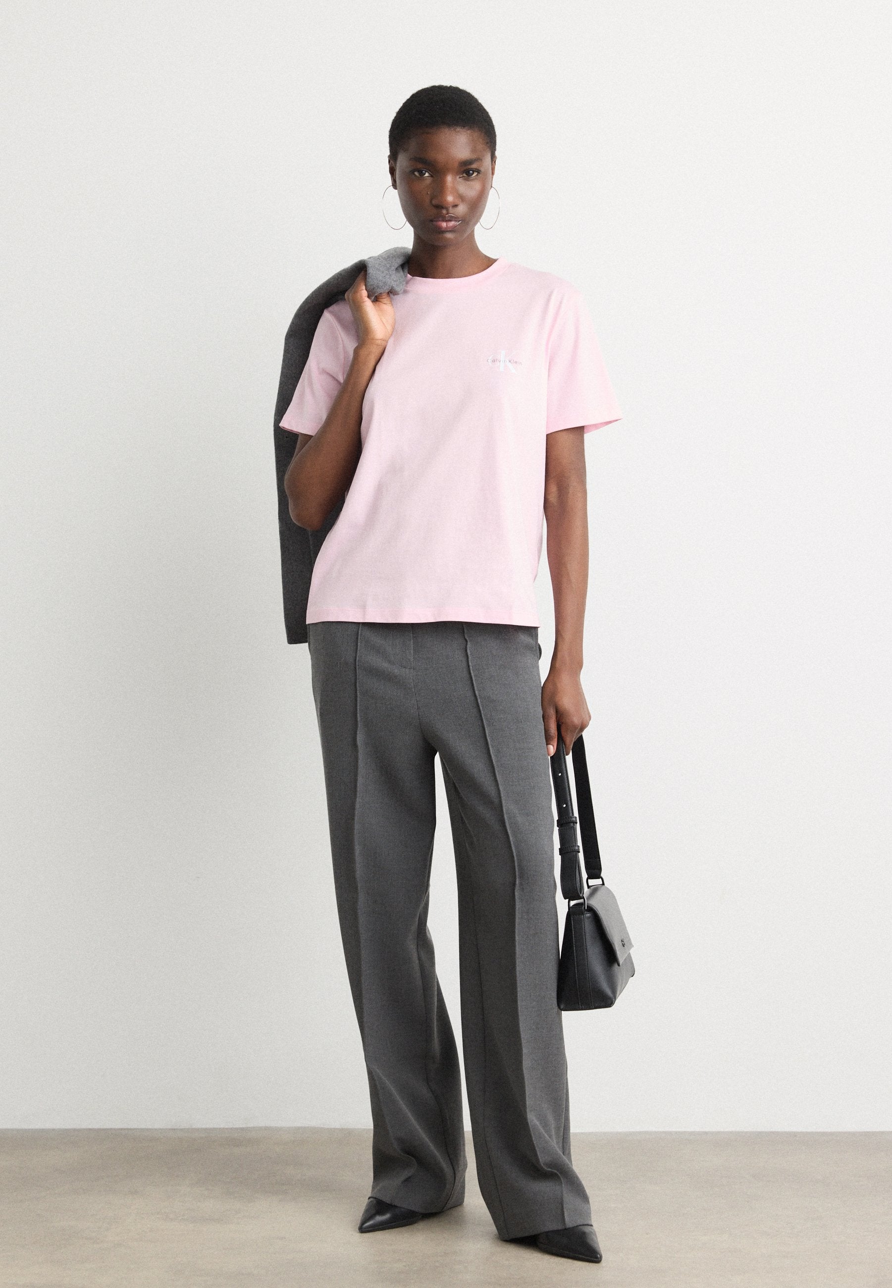 MONOLOGO TEE 2 PACK - Basic T-shirt - pink / white
