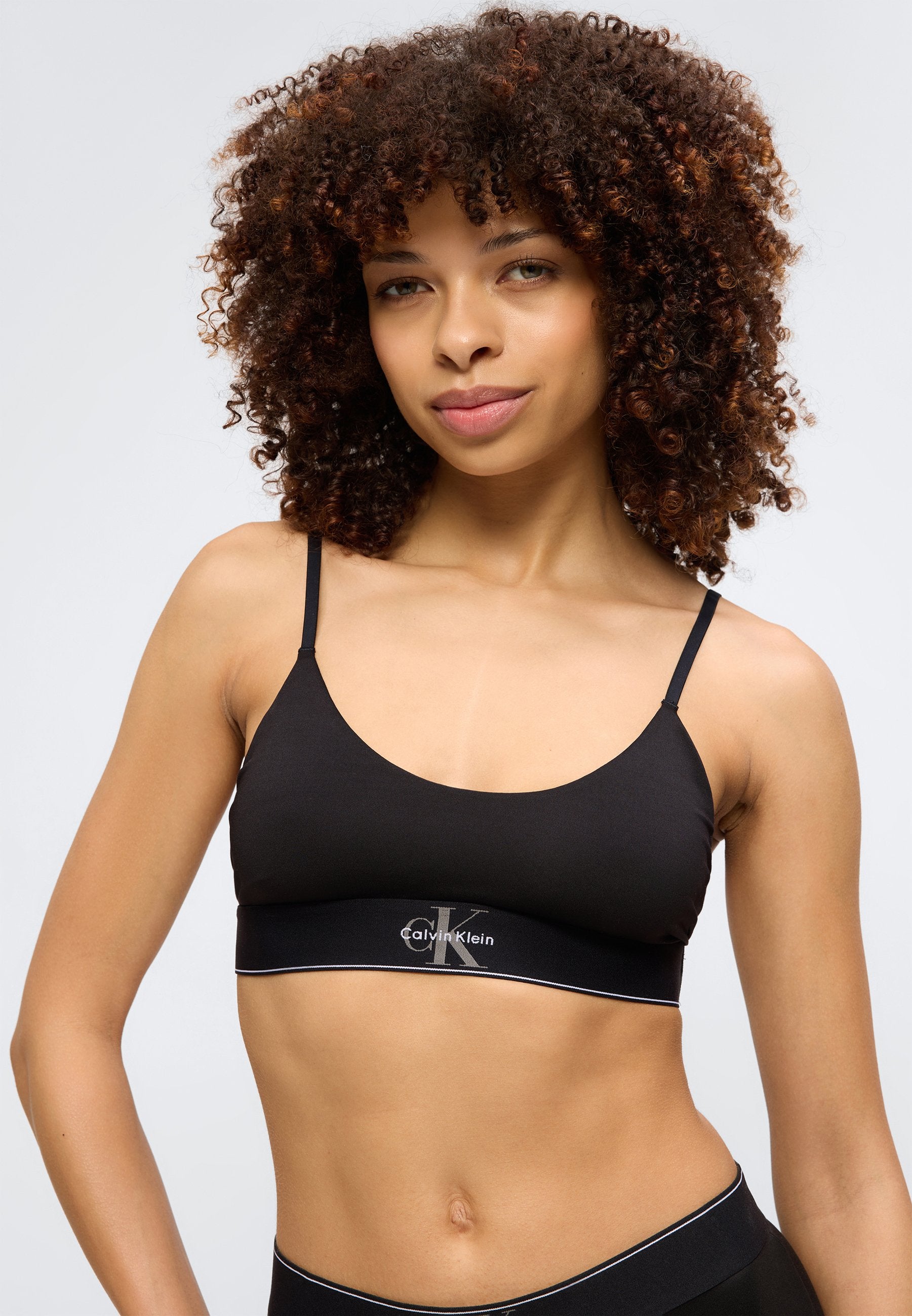 BRALETTE SANS DOUBLURE À MOTIF GRAPHIQUE - Bustier - noir