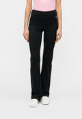 LOGO SLIM KICK FLARE LEGGINGS - Leggings - Trousers - black