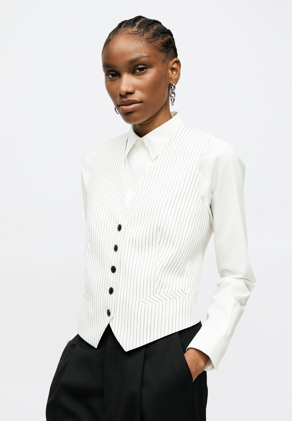 AUMARE - Waistcoat - white