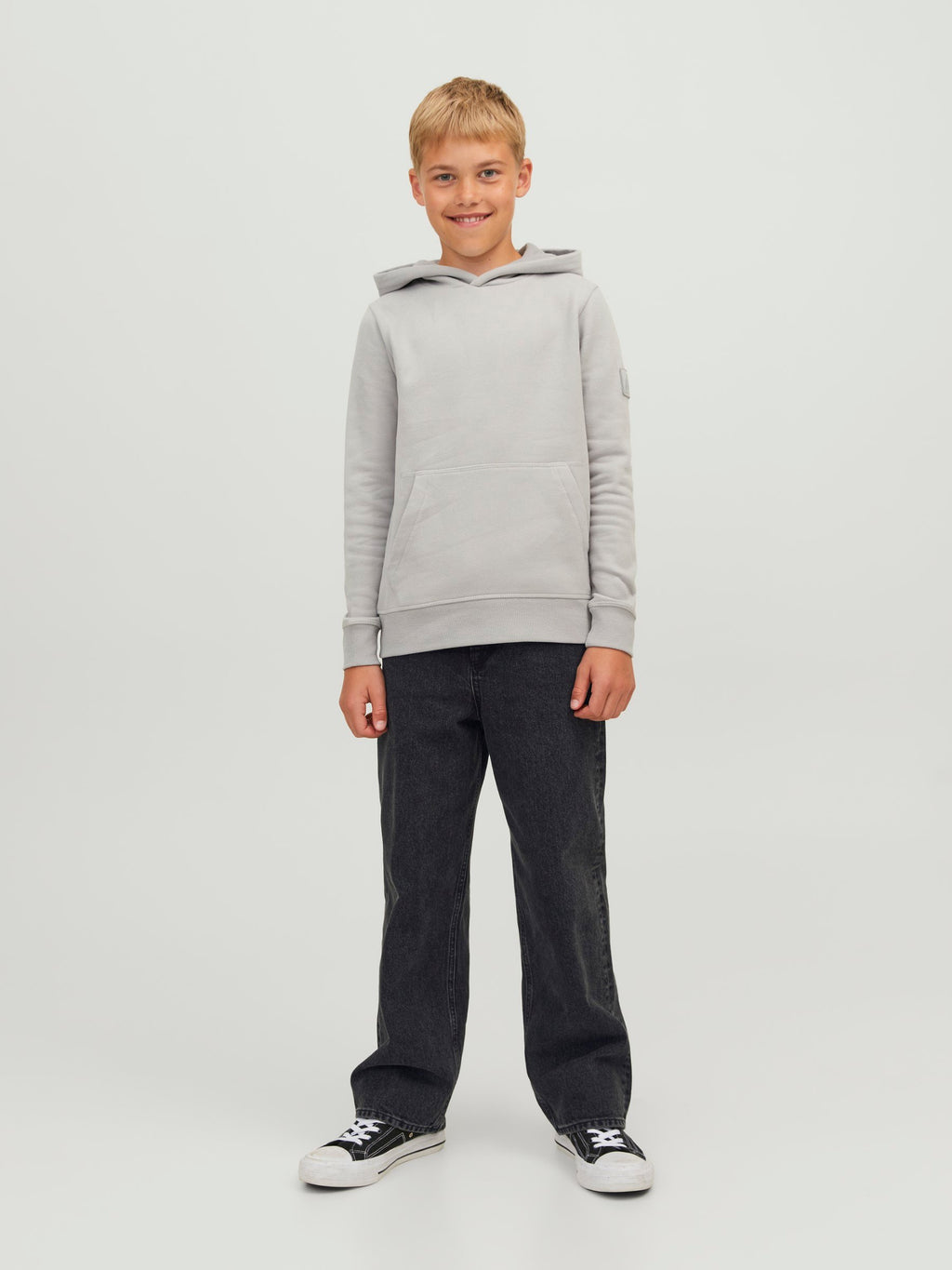 gy fit JJIALEX JJORIGINAL AKM 823 NOOS JNR Junior - Flared Jeans - black denim