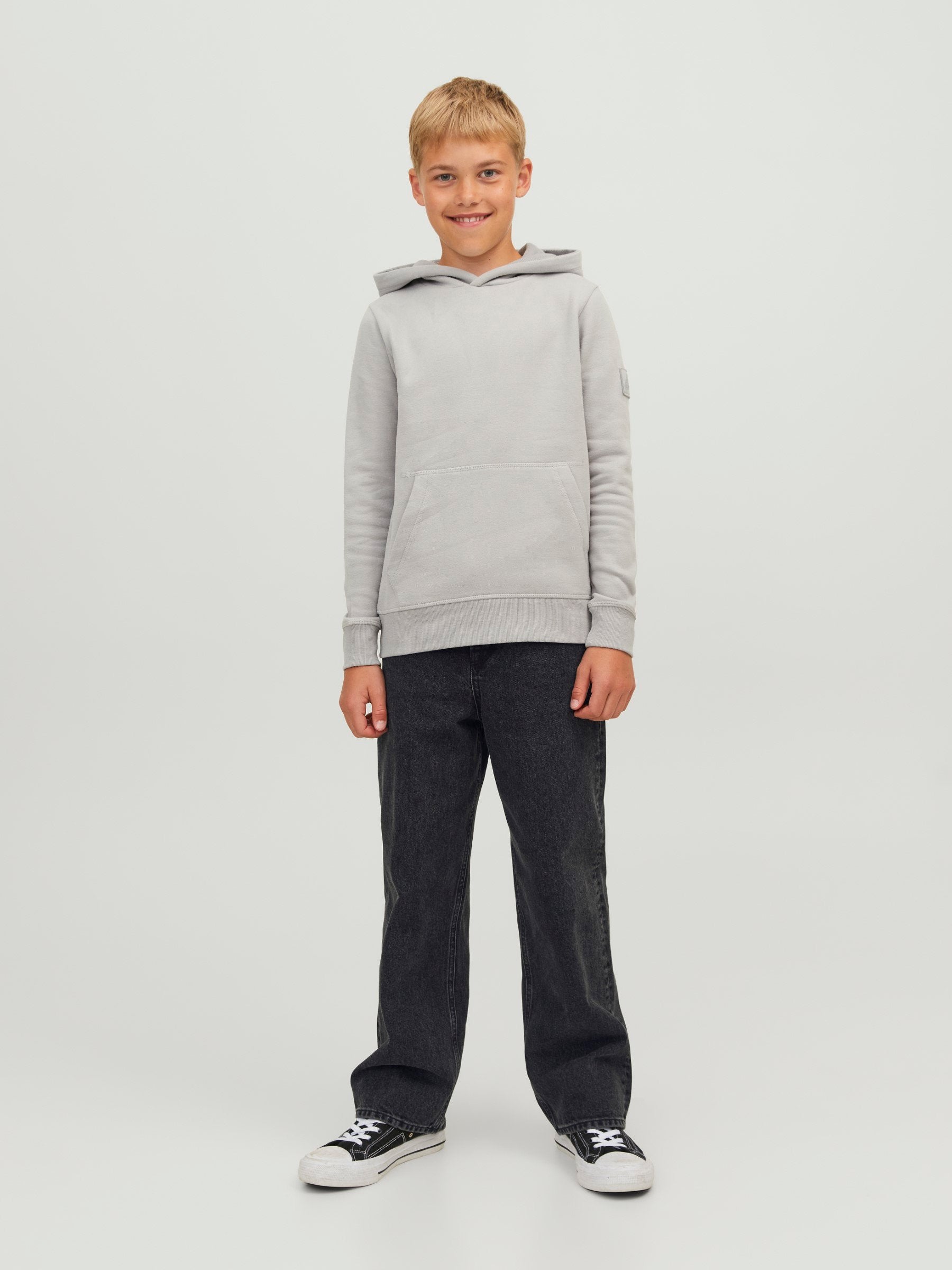 gy fit JJIALEX JJORIGINAL AKM 823 NOOS JNR Junior - Flared Jeans - black denim