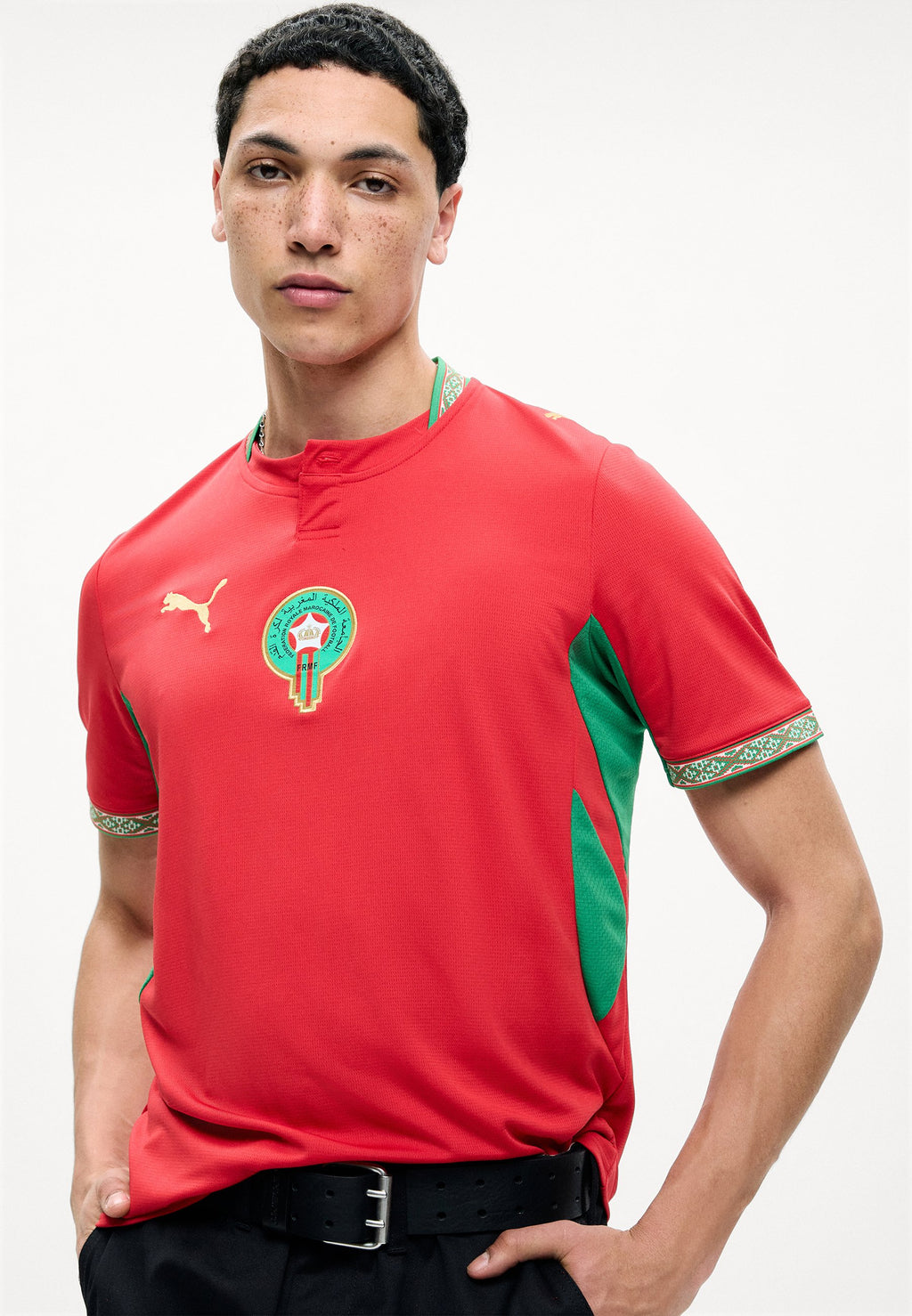 MOROCCO FRMF HOME REPLICA - Sports T-shirt - fast red/victory gold-coloured